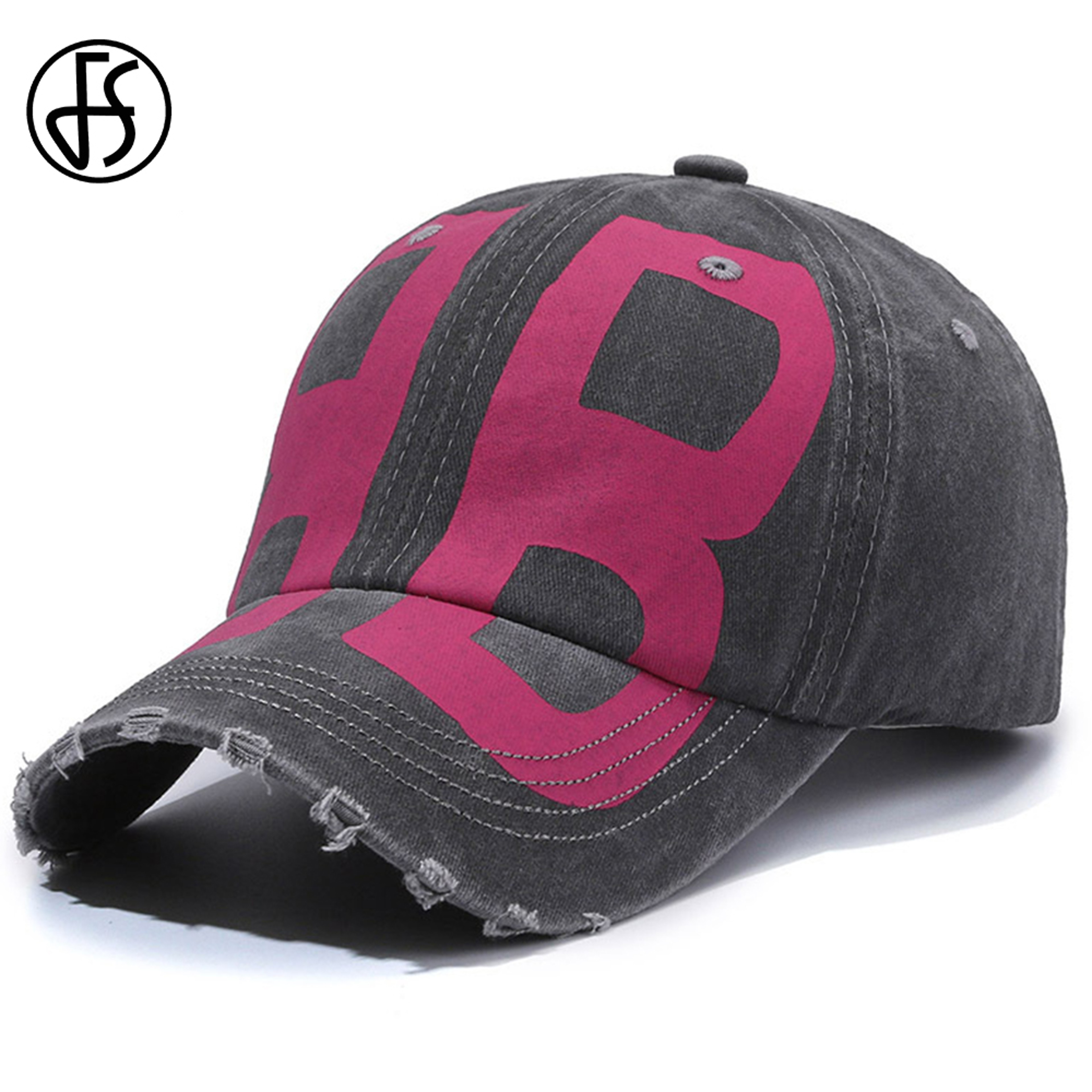 FS Big Letter Baseball Cap for Men, Cotton Luxury Women Hat, Korean Street Hip Hop Summer Cap – view 1