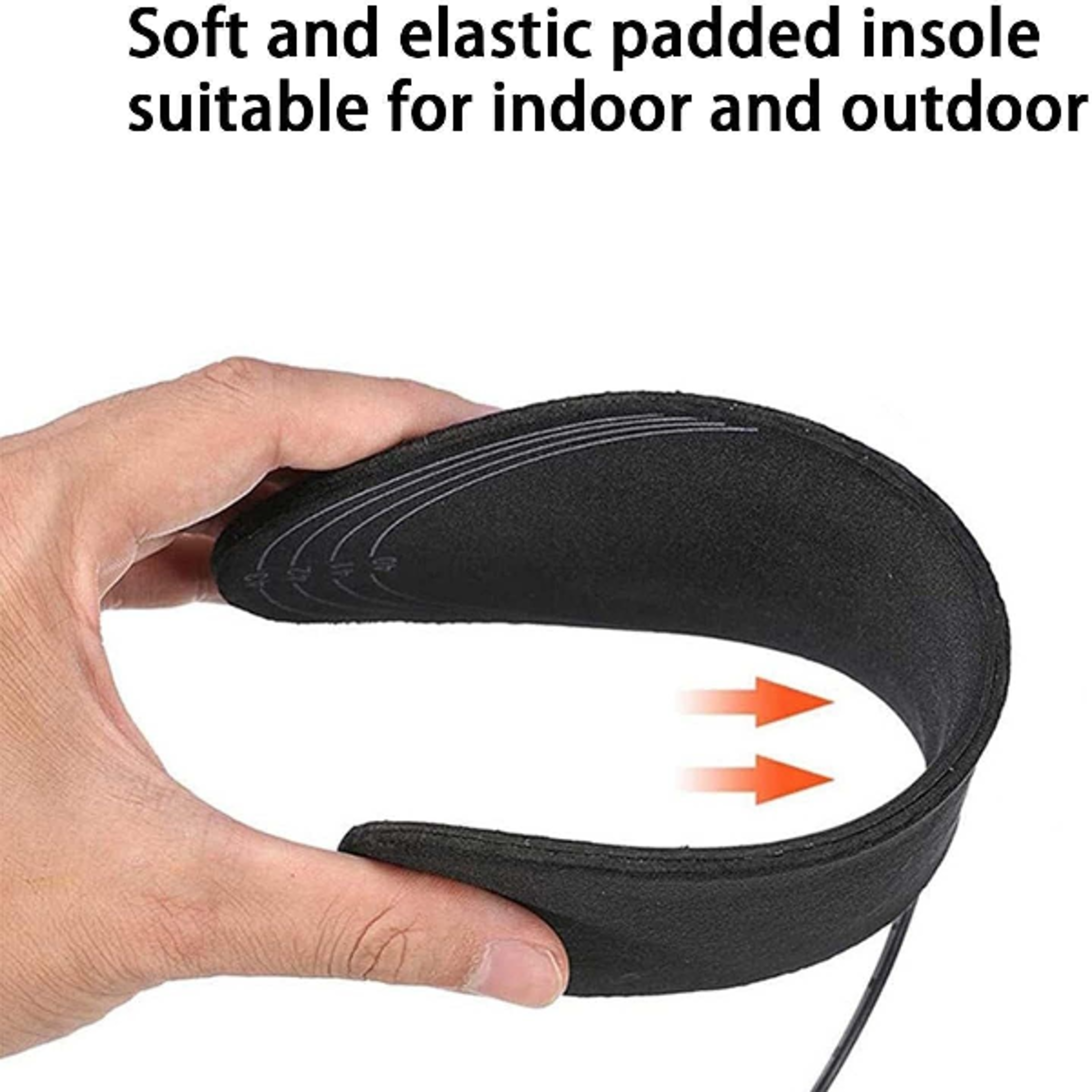 USB Rechargeable Heated Insoles Customizable Electric Heated Shoe Pads for Winter Skiing Hiking Out