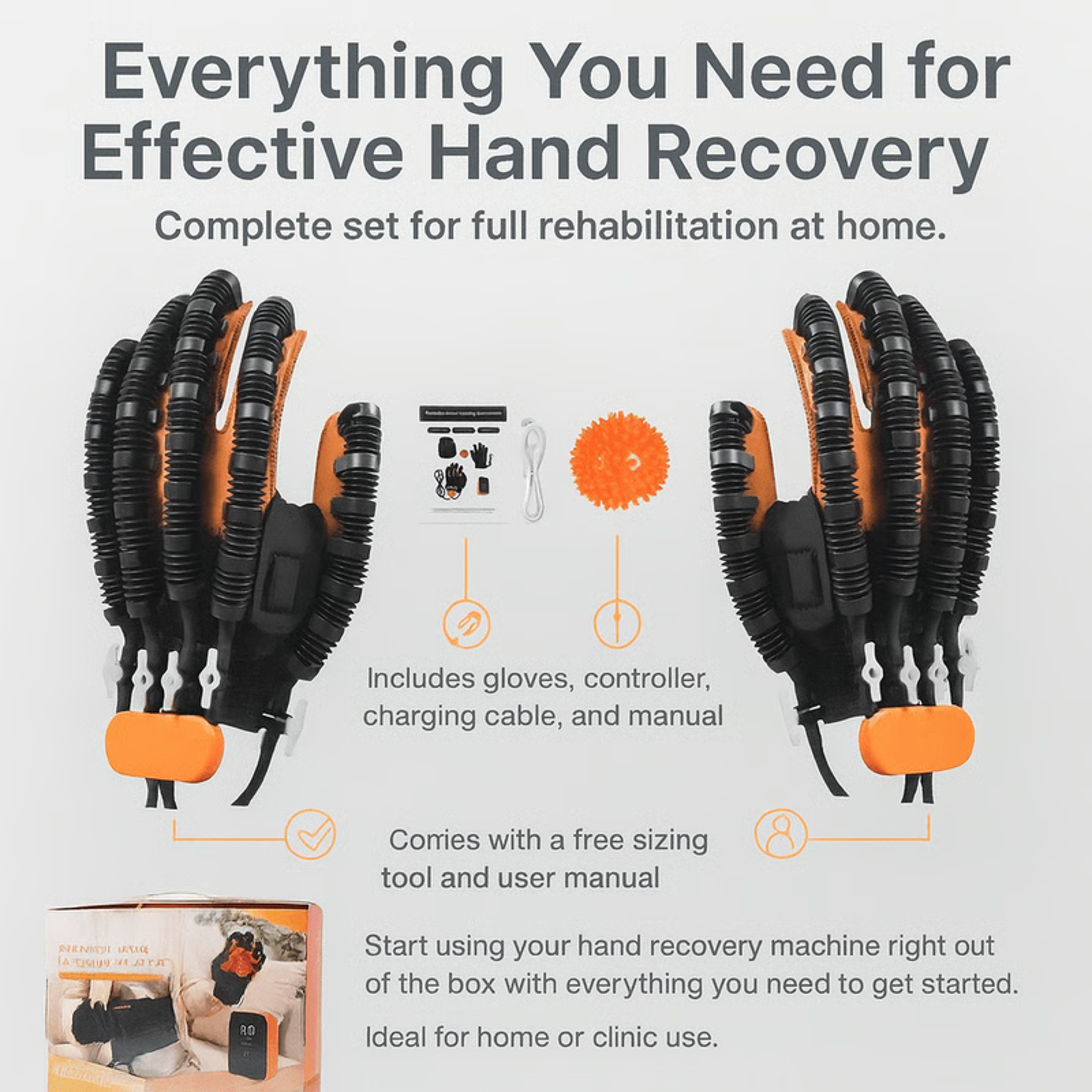 Left & Right Hand Finger Rehabilitation Robot Gloves, Stroke & Hemiplegia Therapy Glove for Cerebral Infarction Recover – view 6