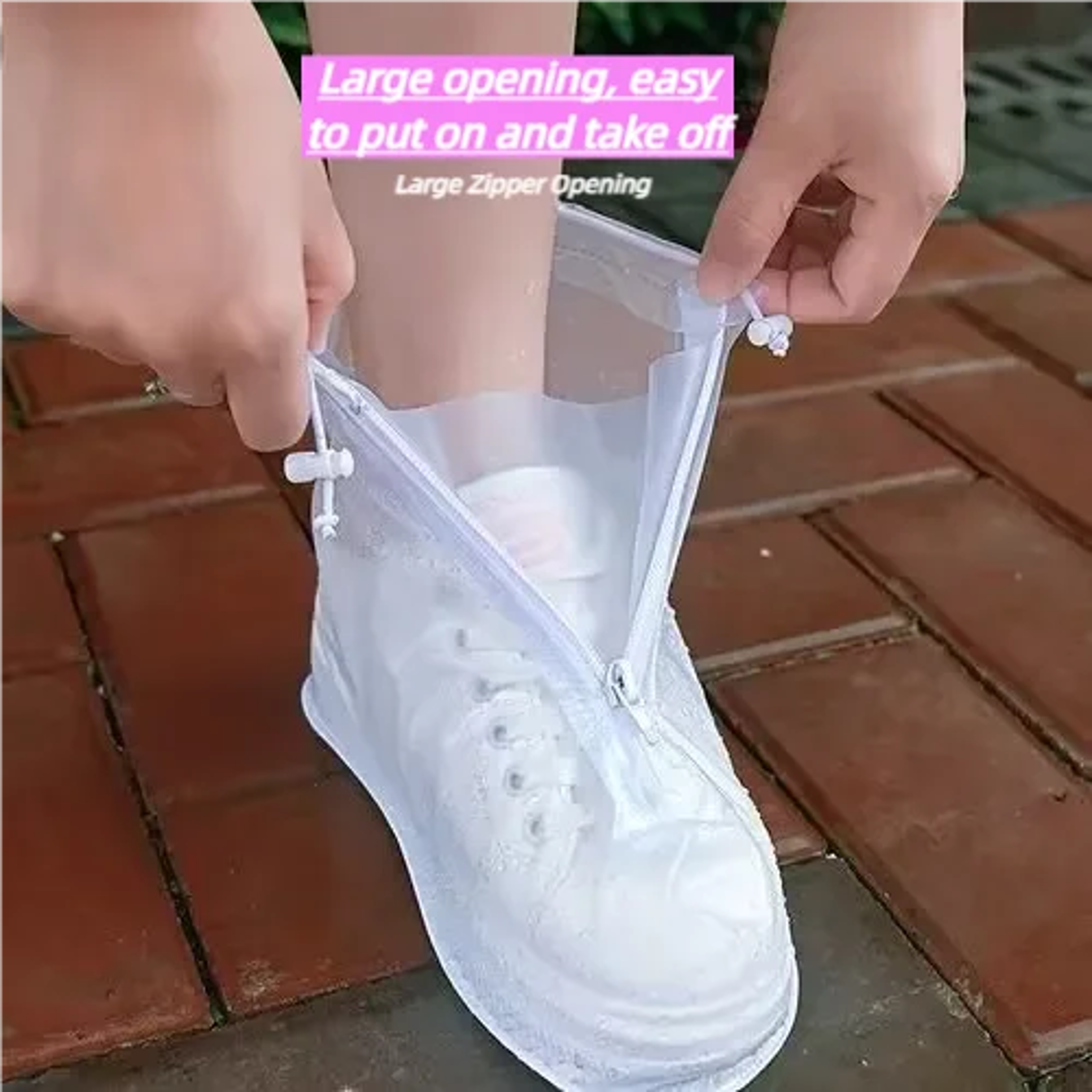 Reusable Waterproof Shoe Covers NonSlip Silicone Rain Shoe Protectors For Men And Women 3