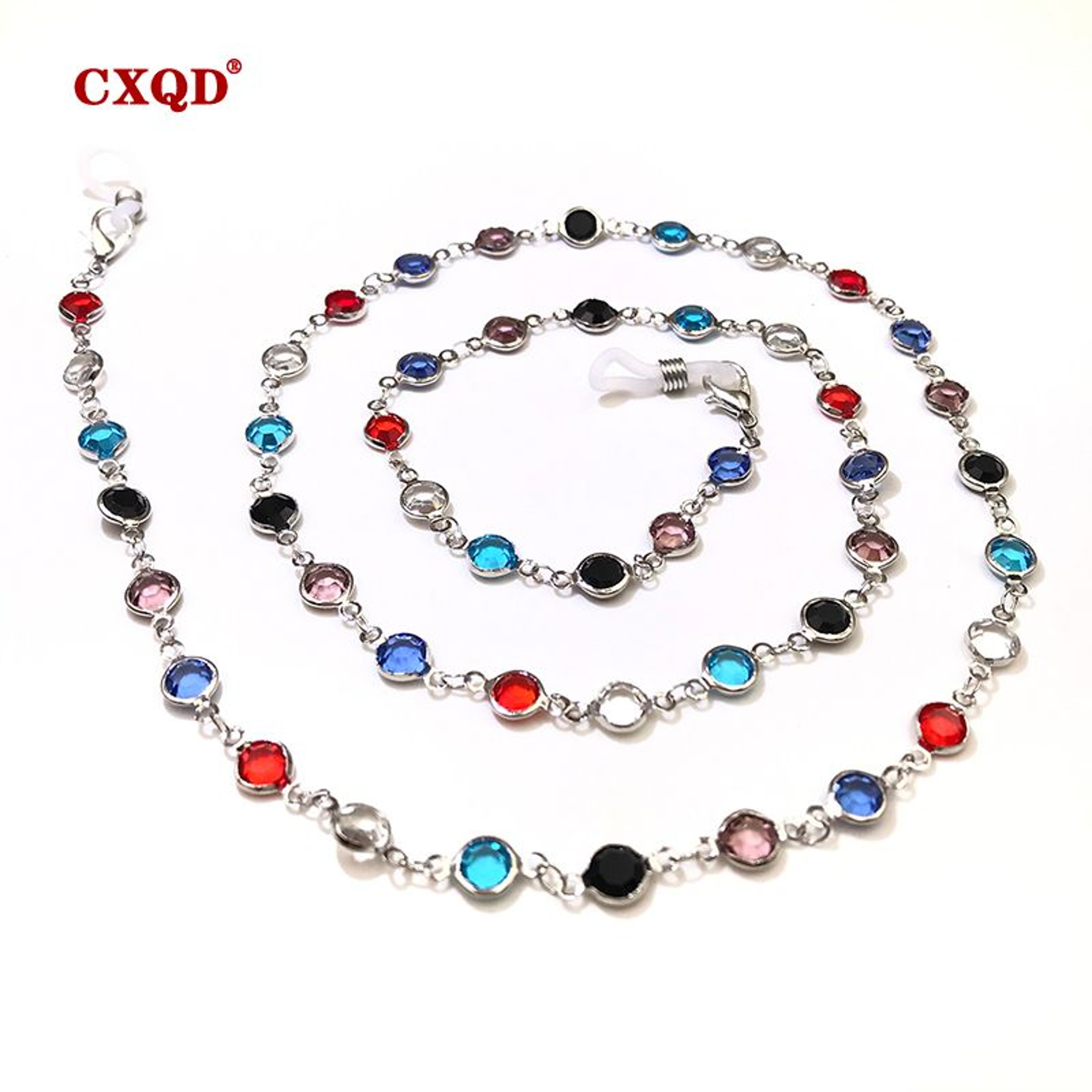 Womens Fashion Glasses Chain Colorful Crystal Bead Eyewear Strap  Sunglasses String Gift 14