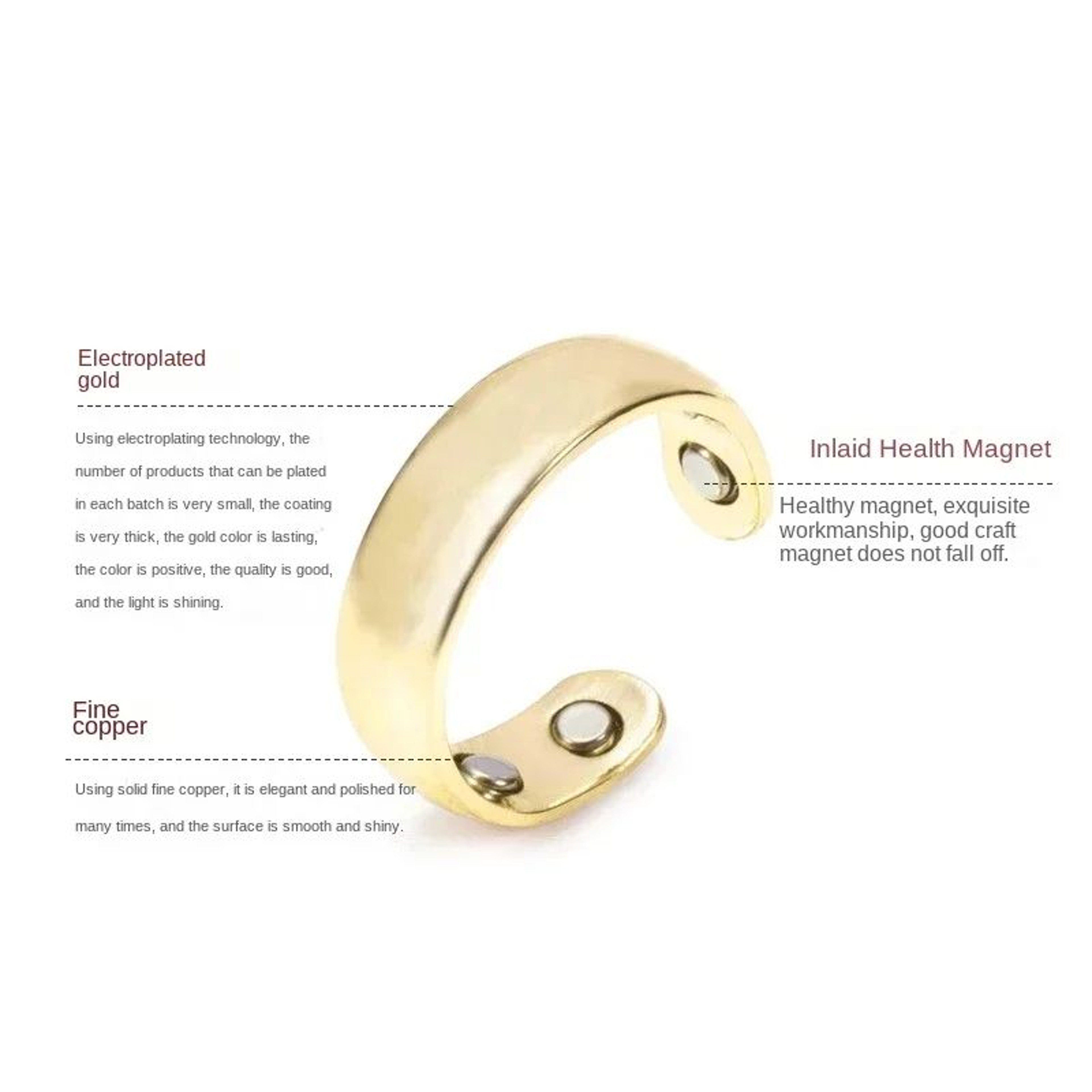 Anti Snoring Device Ring Magnetic Therapy Acupressure Sleep Aid Adjustable Finger Ring For Natural  2