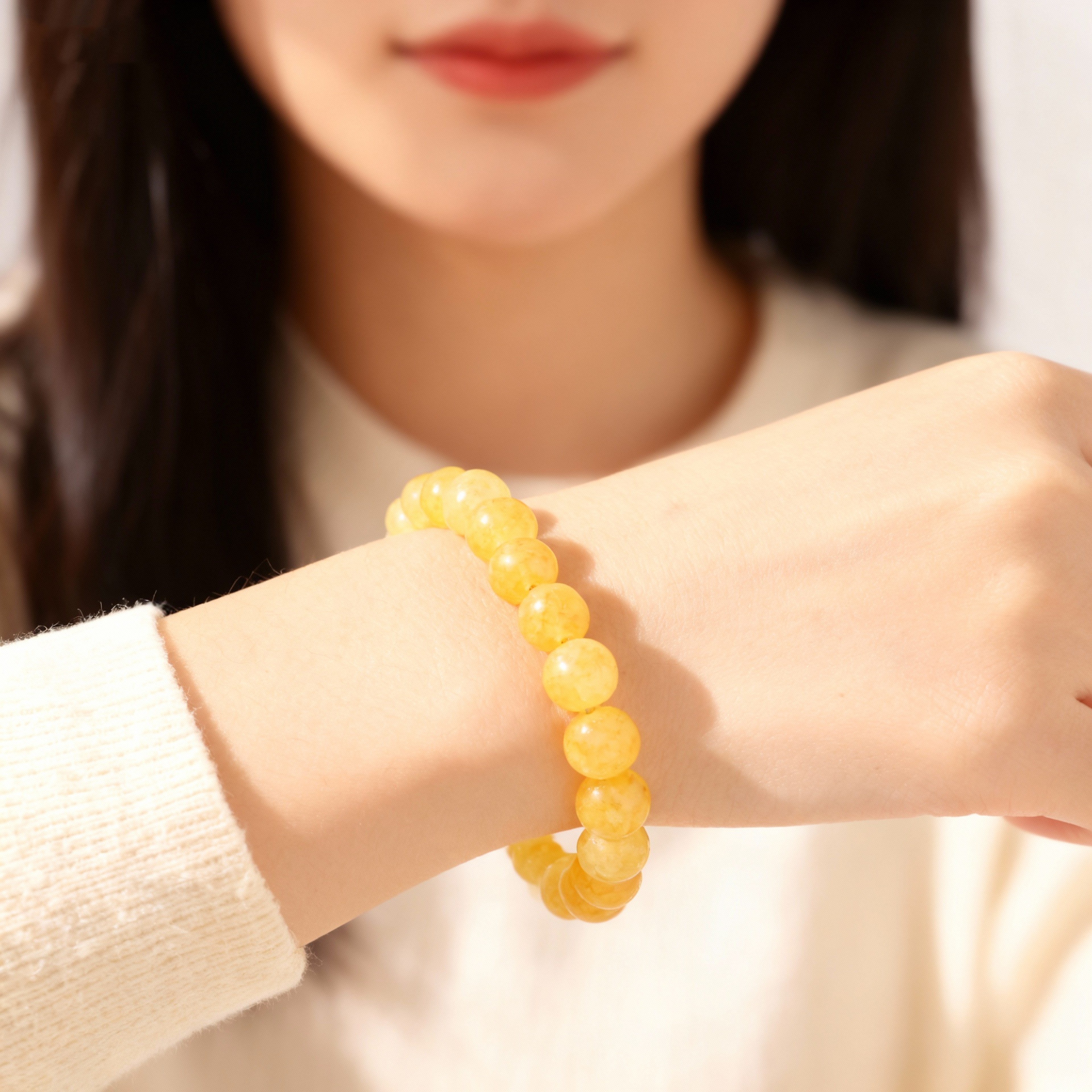 Citrine Crystal Beaded Bracelets Fashion Fall Jewelry Money Stone For Women And Men 4