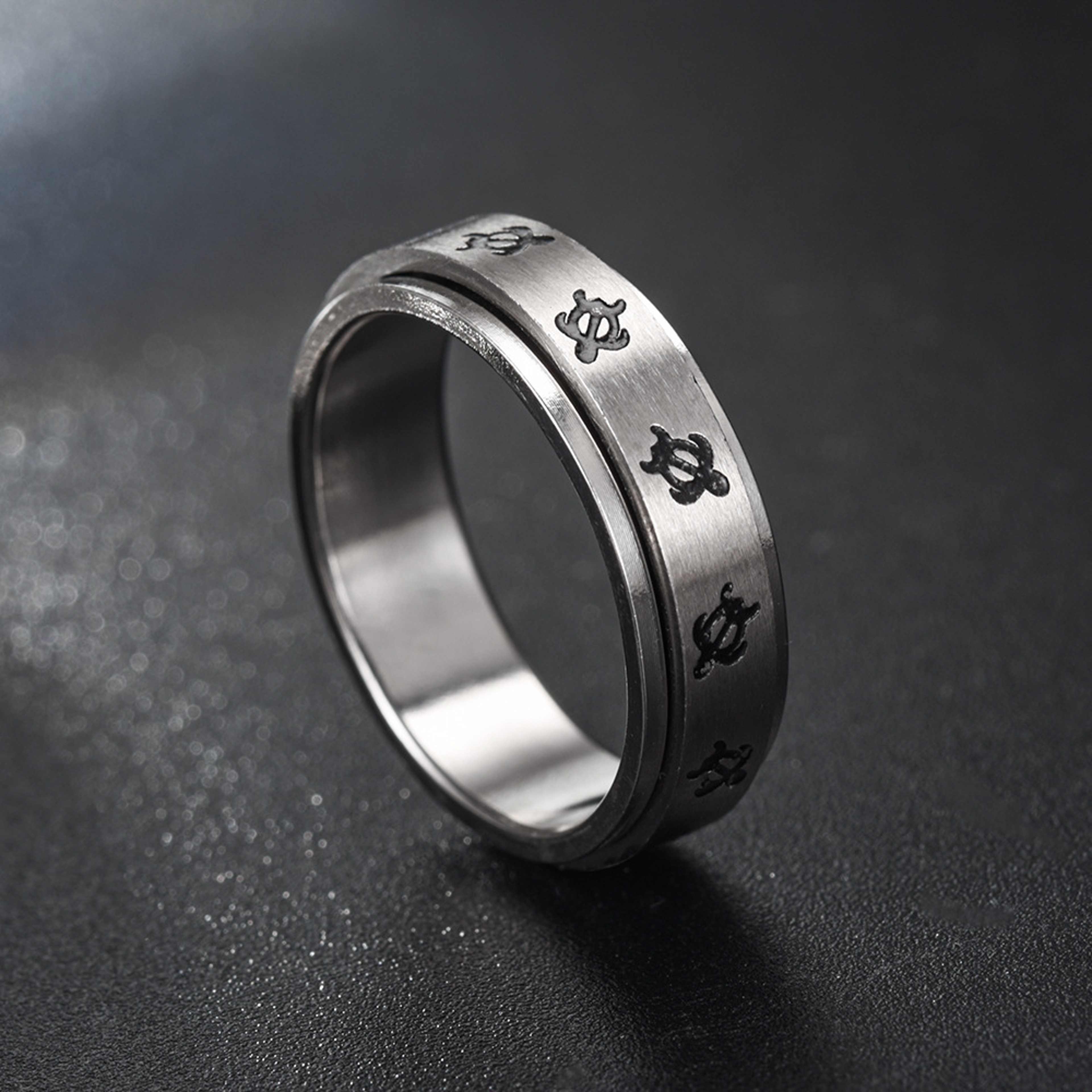 Stainless Steel Anxiety Relief Rotating Tortoise Rings For Couples Cute Anti Stress Fidget Rings Ne 4