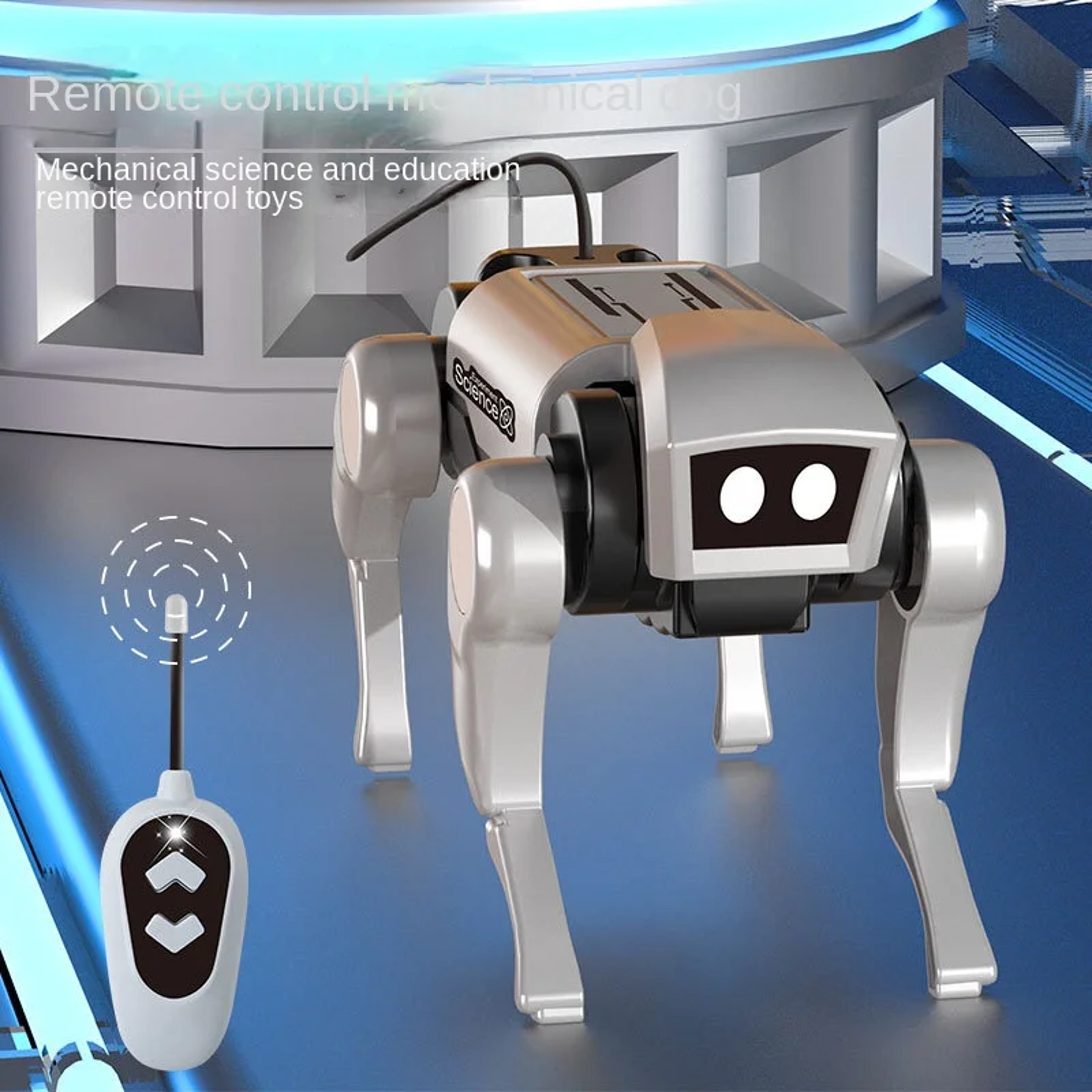 Interactive RC Robot Dog, Remote Control Electric Toy with DIY Assembly, Fun STEM Learning Gift for Boys & Children – view 3