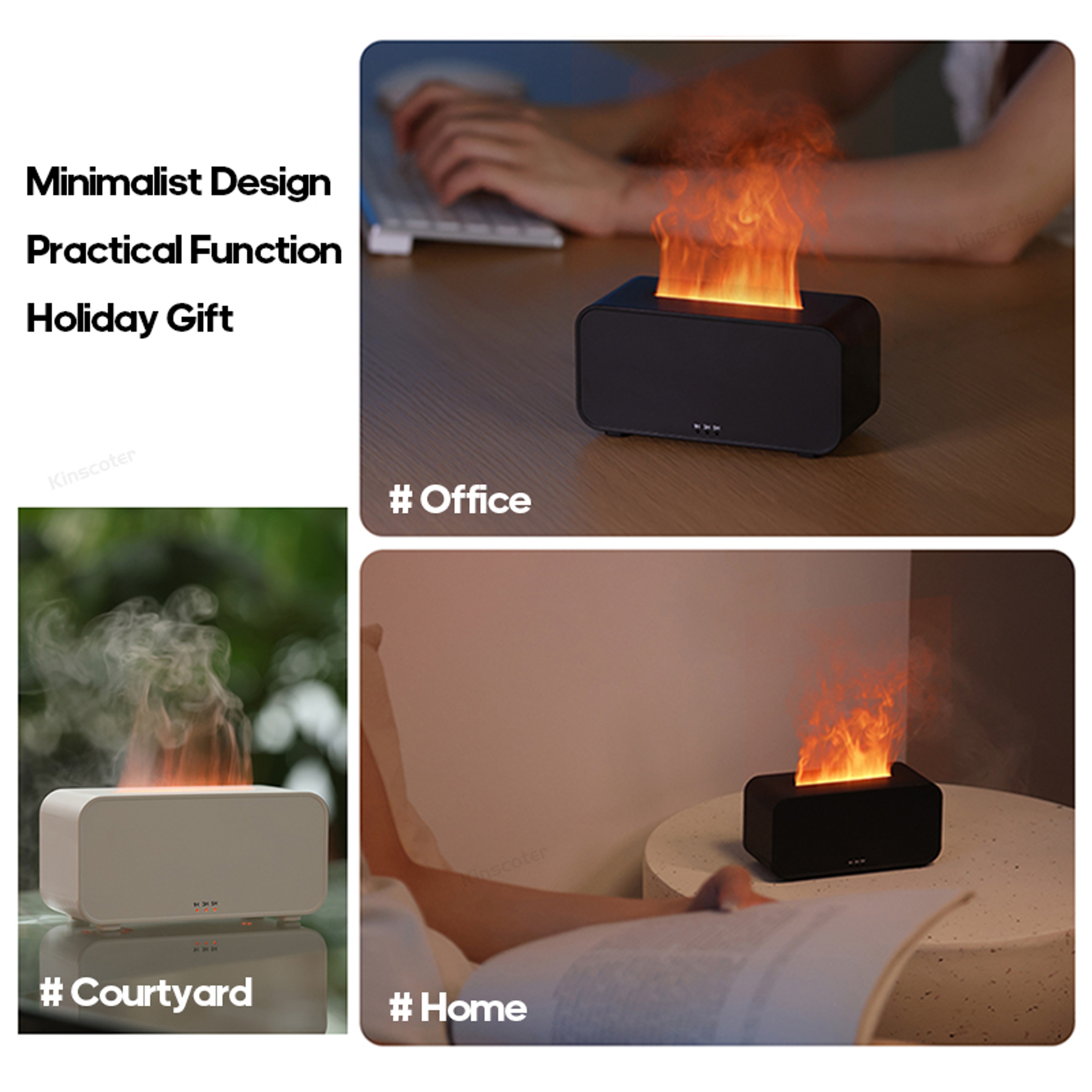 Ultrasonic New Mini Aroma Diffuser Air Humidifier Cool Mist Maker Fogger LED Essential Oil Flame Lamp Difusor – view 5