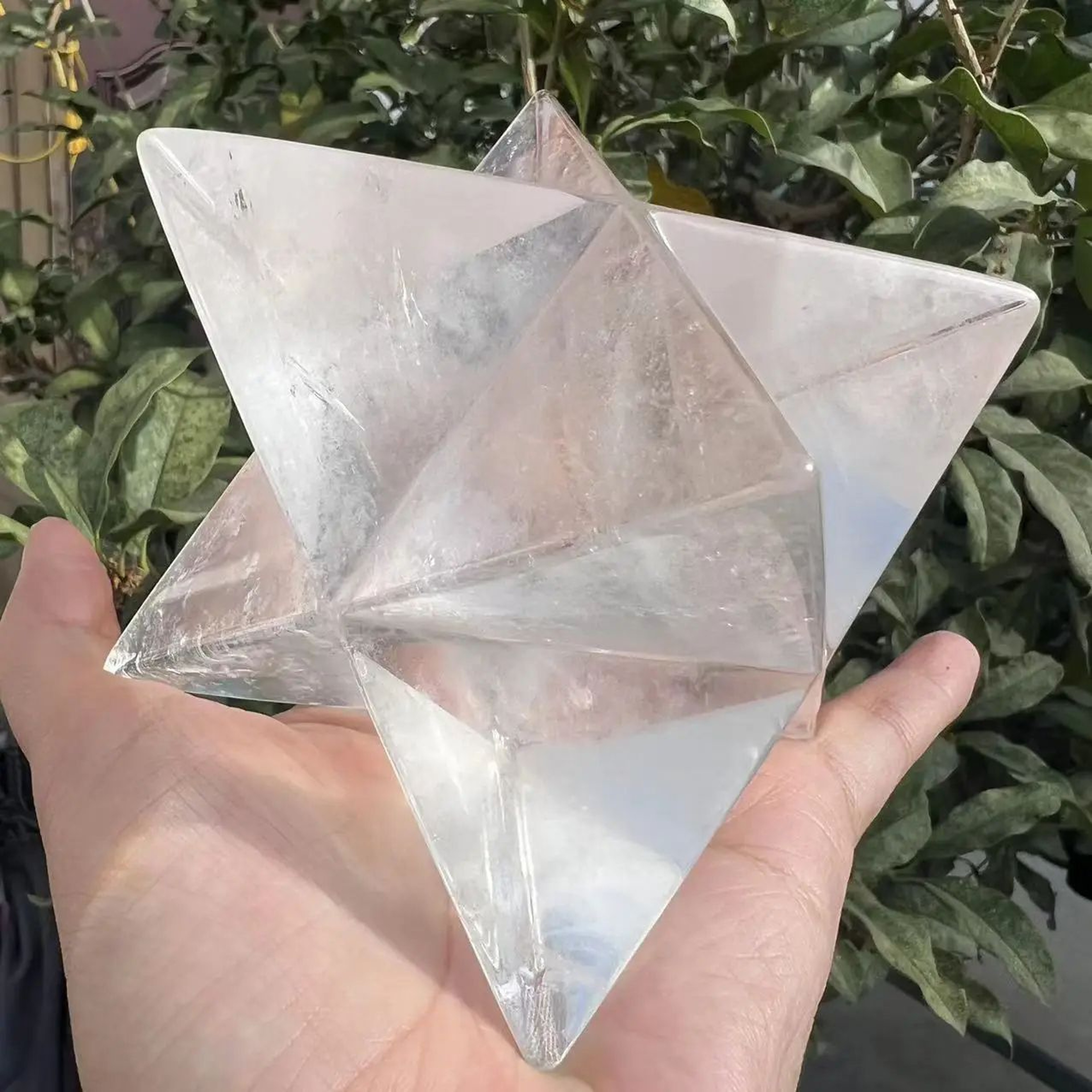 10CM Natural Clear Crystal Merkaba Pendulum Healing Energy Stones For Jewelry Decoration Spiritual  0