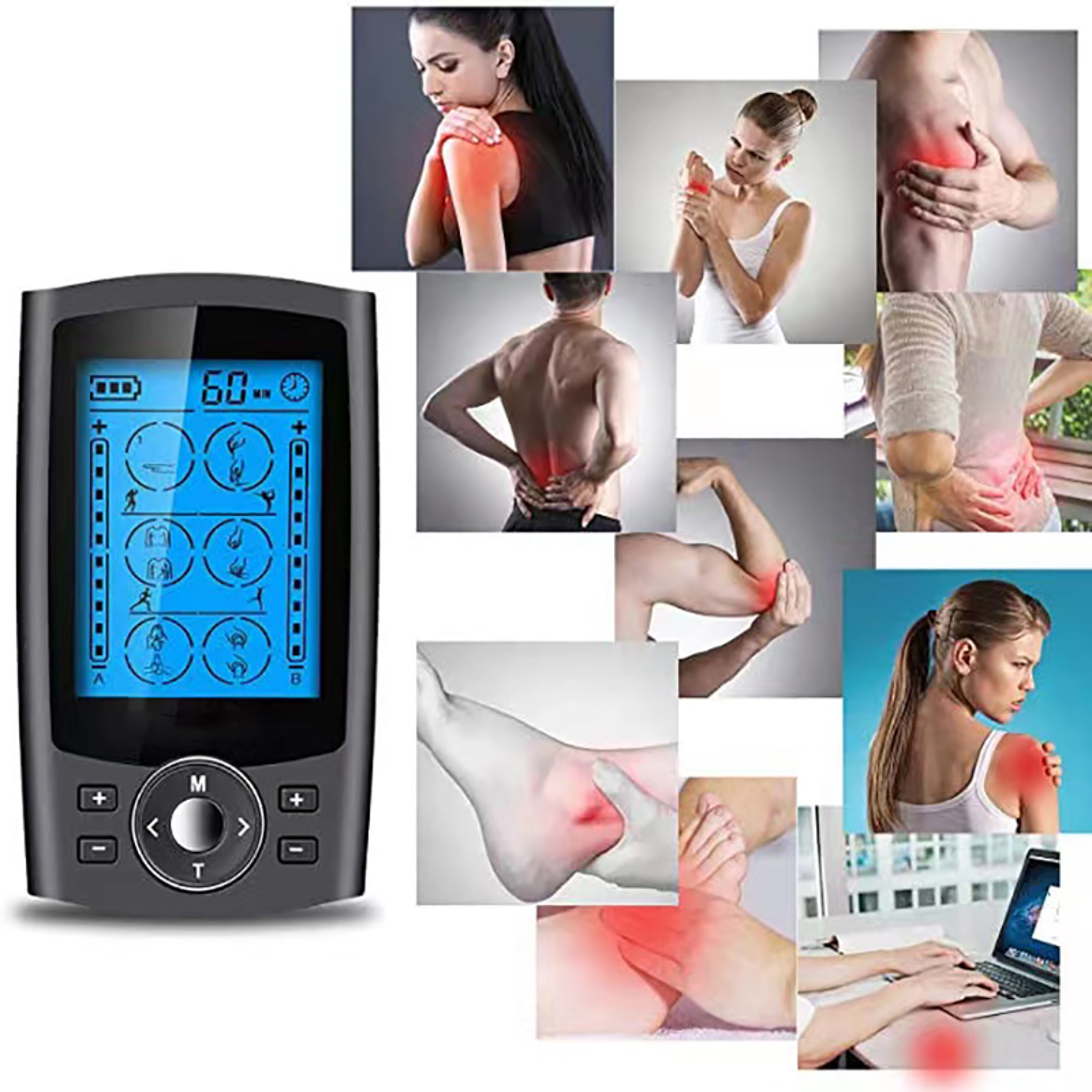 Tens Muscle Stimulator Electric EMS Acupuncture Body Massage Slimming Machine Digital Therapy Electrostimulator – view 5