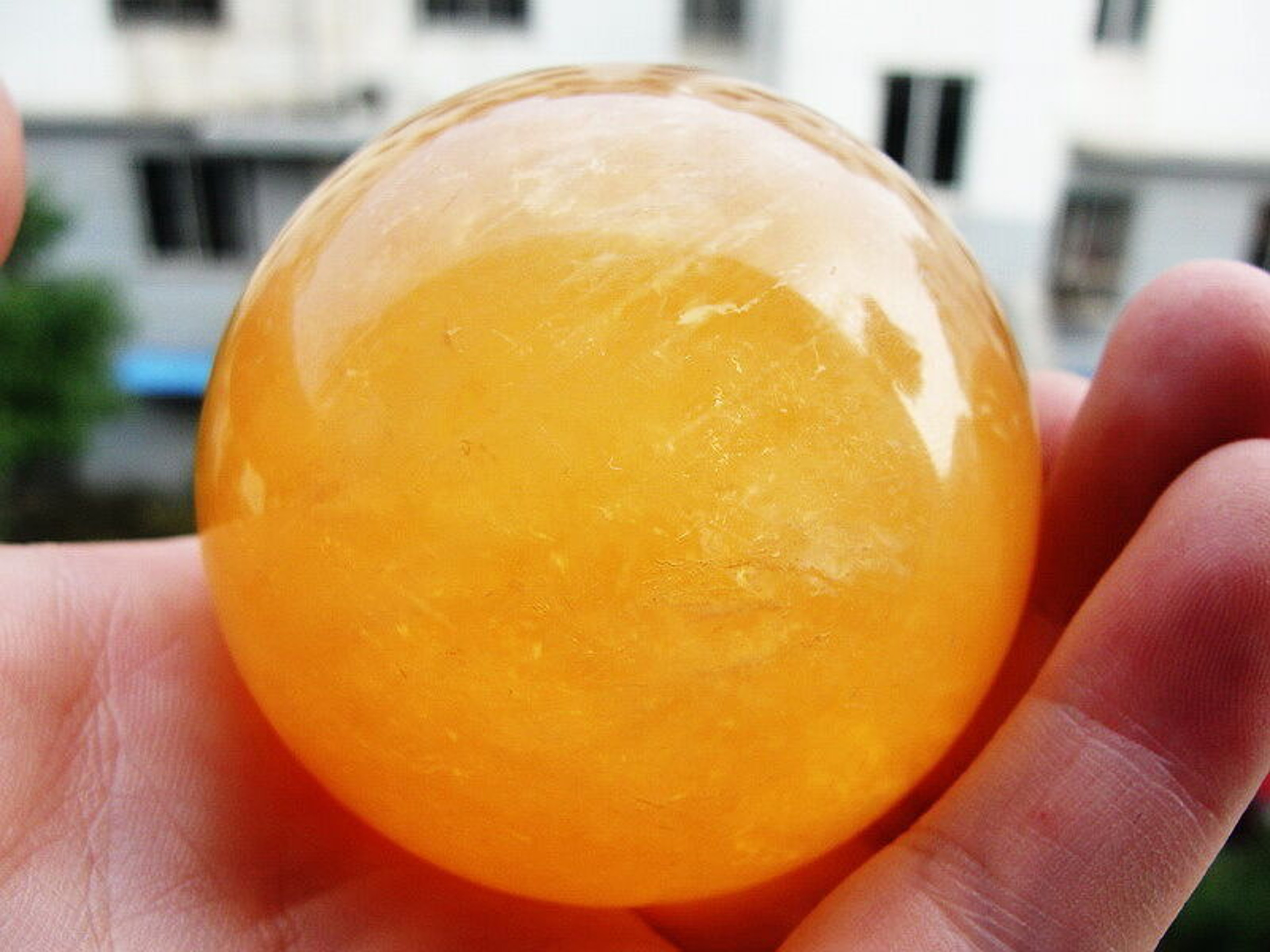 Natural Citrine Quartz Crystal Sphere Ball, Healing Stone for Meditation, Feng Shui, Photography – view 5