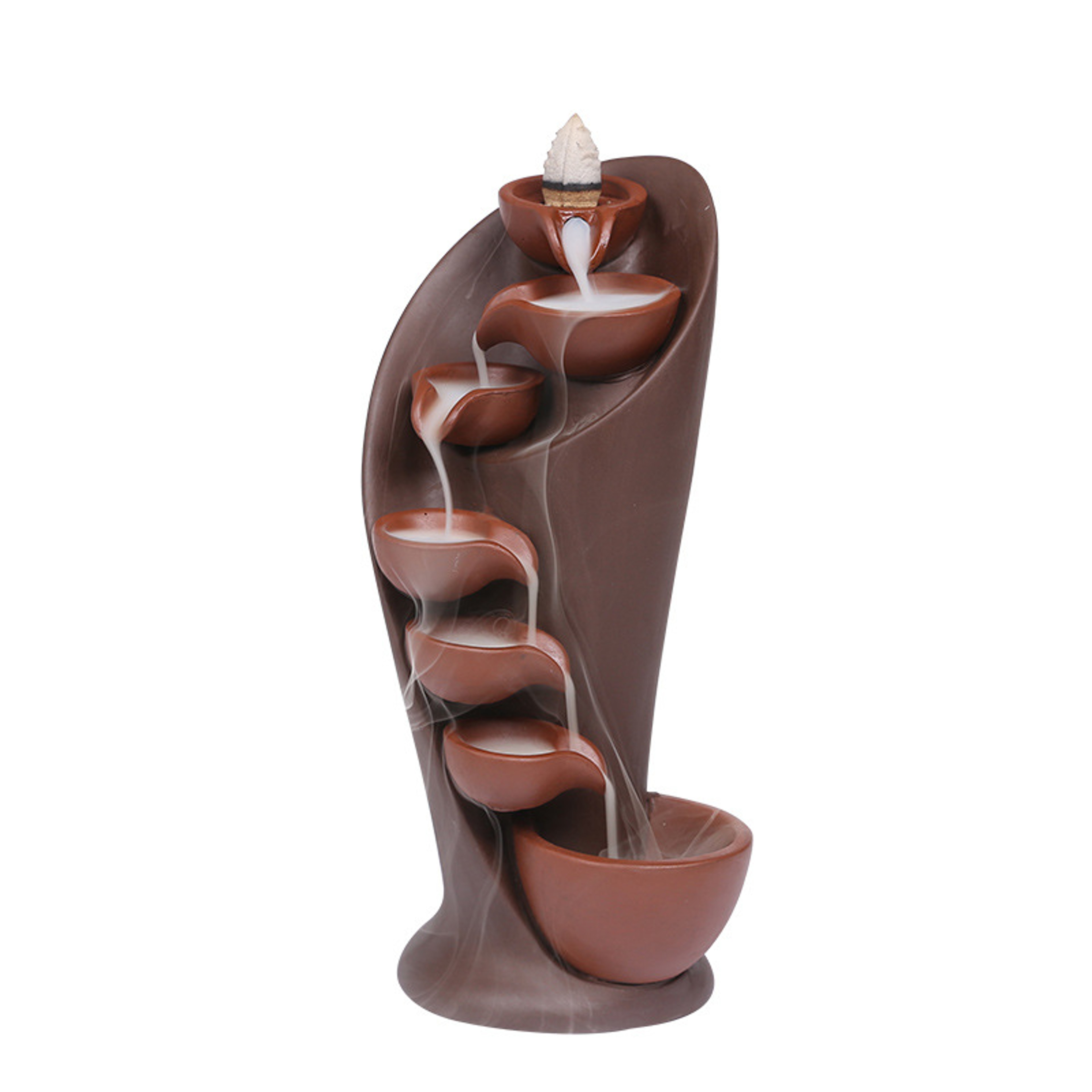 Handmade Torch Design Waterfall Incense Burner, Creative Ceramic Incense Holder, Portable Censer for Aromatherapy – view 5