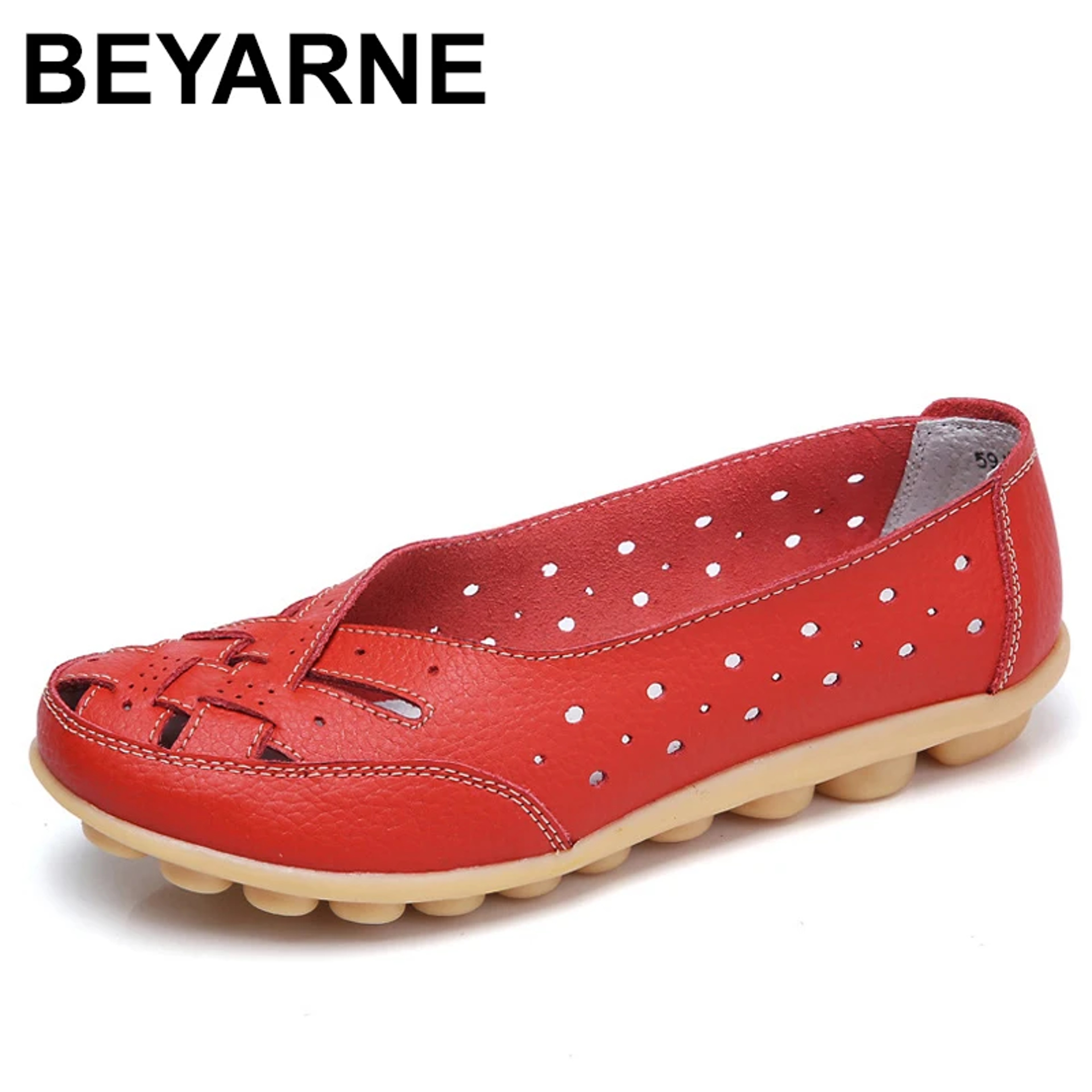 Hot Women Flat Shoes, Plus Size Loafers, Genuine Leather Casual Hollow Flat Shoes for Women – view 1