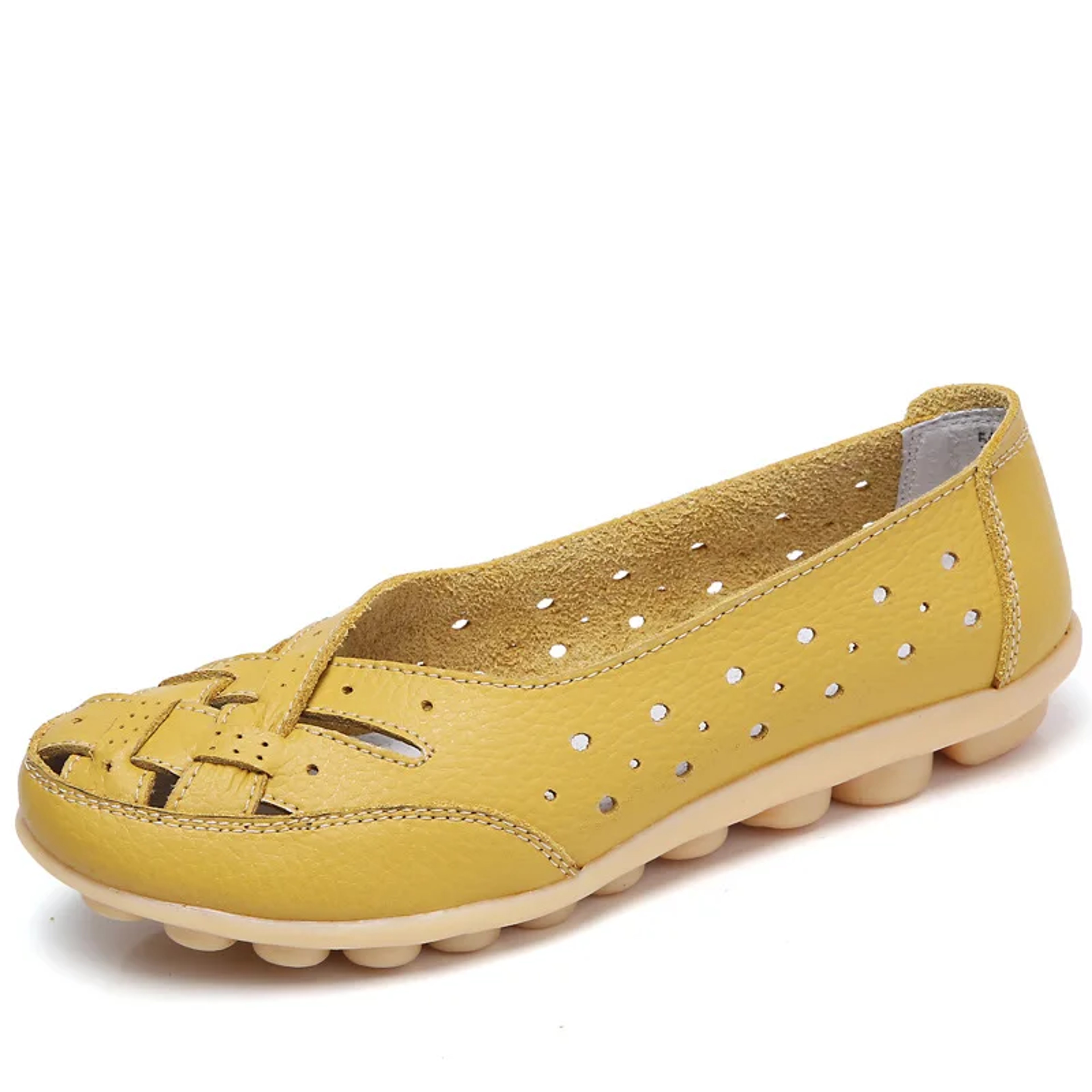 Hot Women Flat Shoes, Plus Size Loafers, Genuine Leather Casual Hollow Flat Shoes for Women – view 2