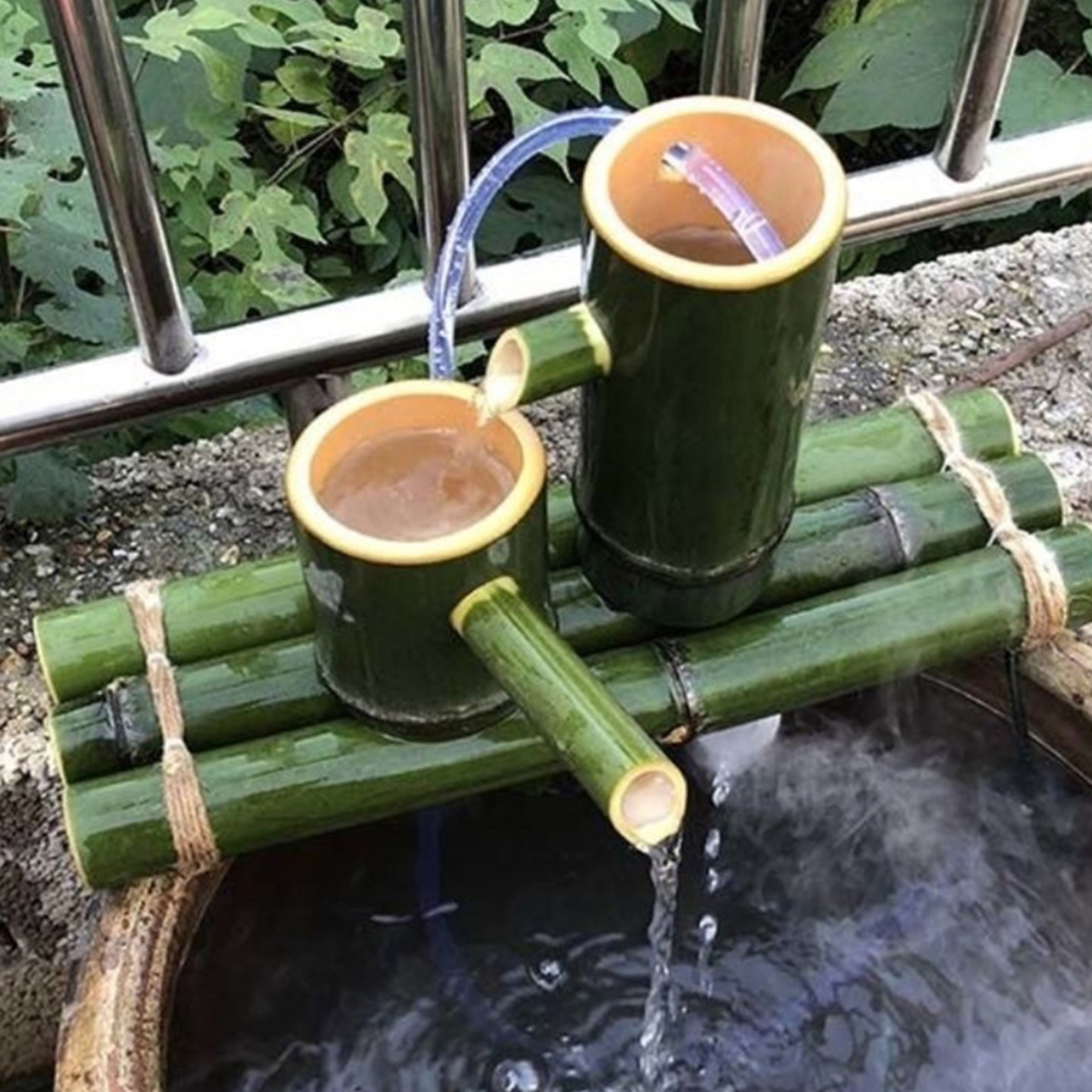 Bamboo Fountain Modern Home Decor Water Fountains Ornaments Garden Decoration for Indoor Outdoor Patio, Fish Tank – view 4