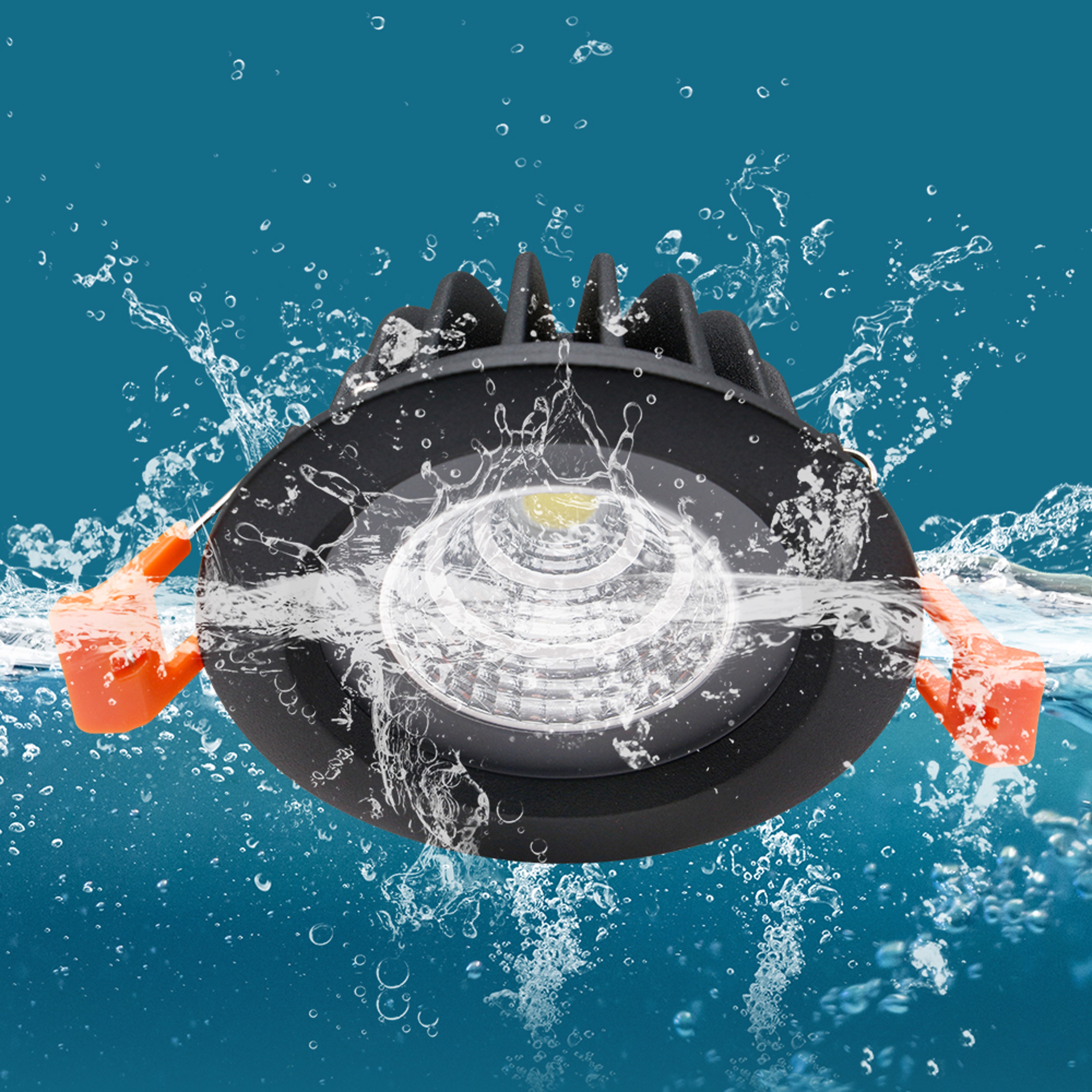 IP65 Waterproof LED Recessed Ceiling Light – Round Downlight, Spot Light for Sauna, Steam Bath, Kitchen Bathroom – view 2