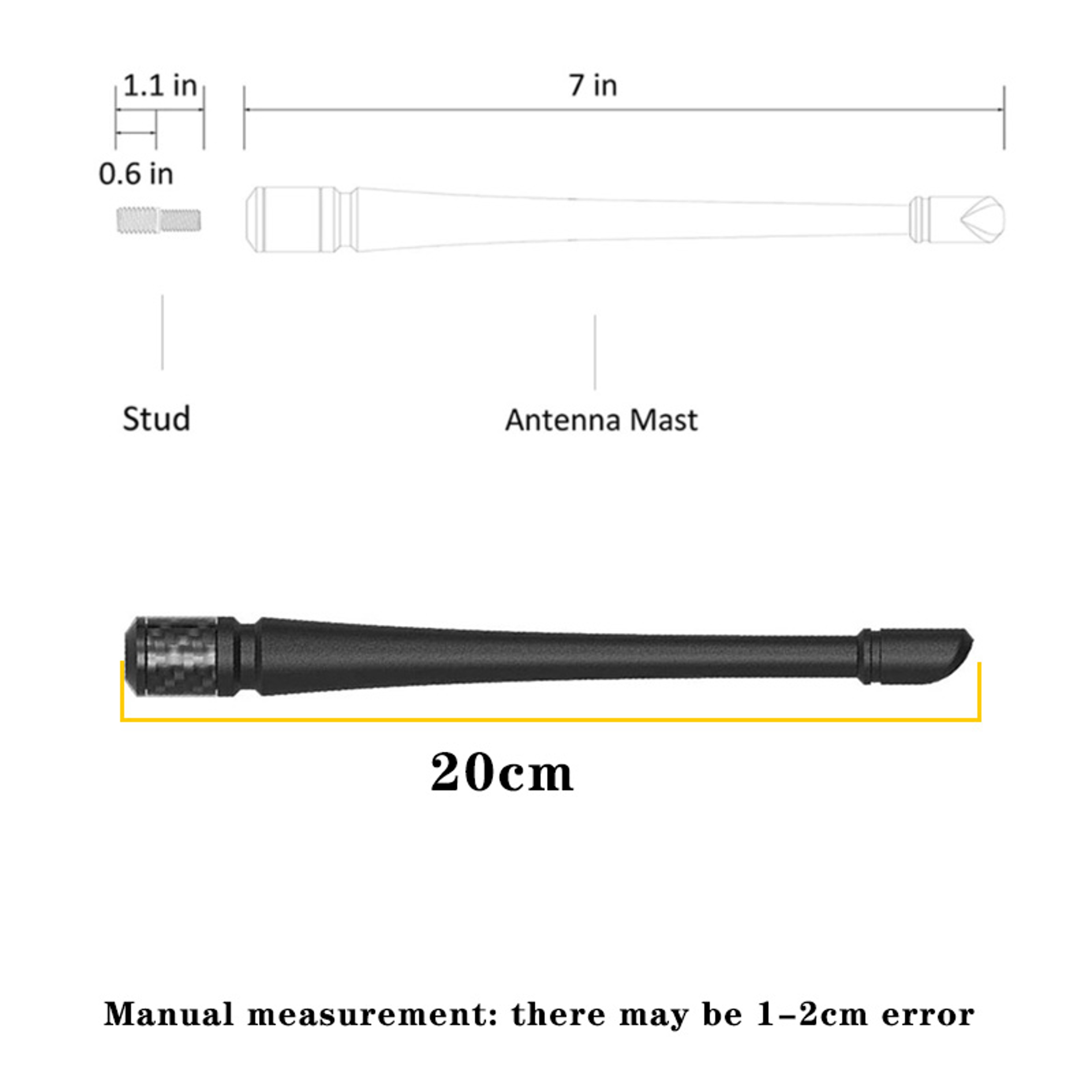Rubber Antenna Replacement AM FM Radio Signal Aerial For Jeep Dodge Ram Ford Raptor Accessories 1