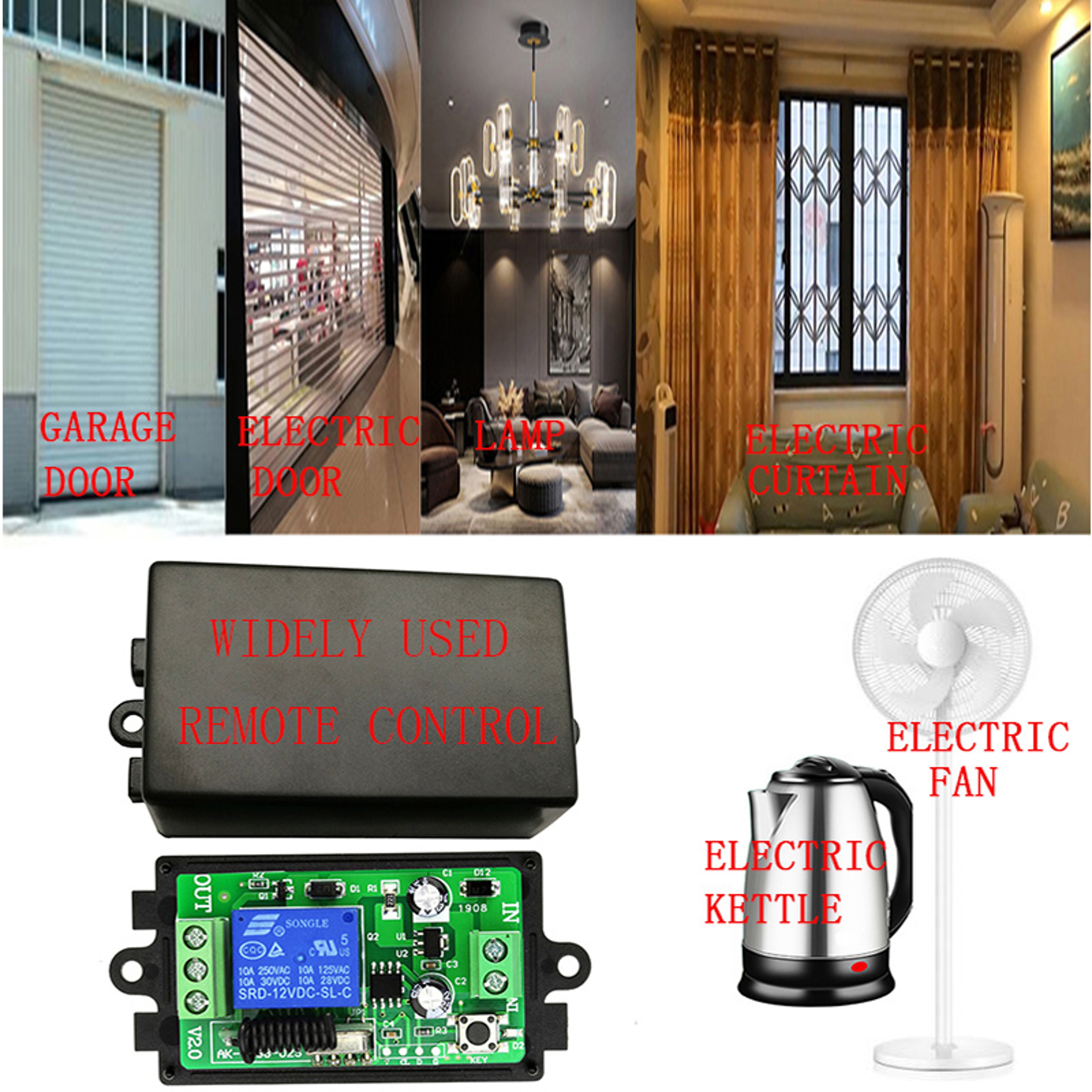 3000m 1CH Wireless Remote Control Switch Kit DC12V24V 433MHz RF Transmitter  Receiver For LED Light 1