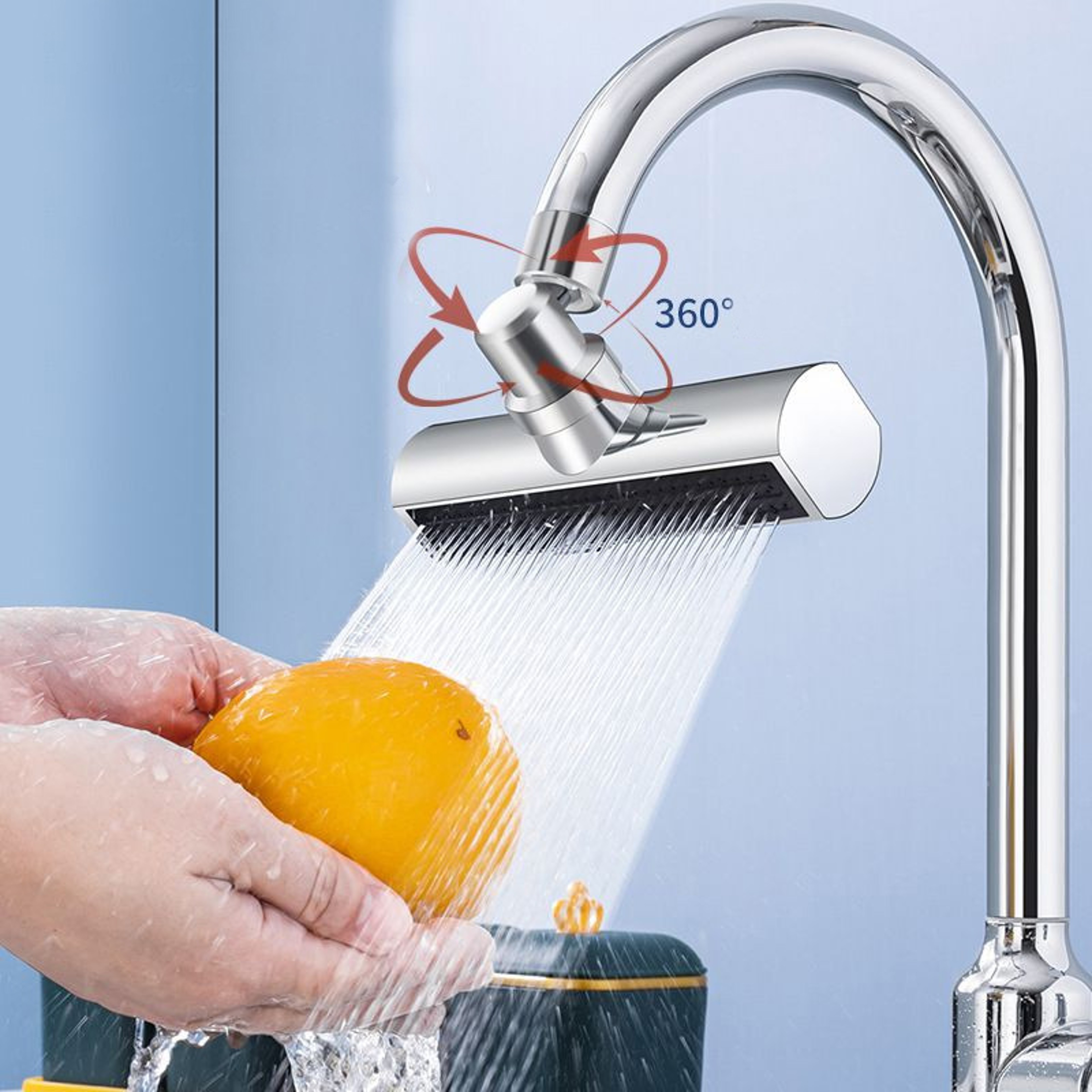 Universal Swivel Extension Faucet with Kitchen Waterfall Three-Mode Splash-Proof Nozzle, Multi-Function Sink Tap – view 4