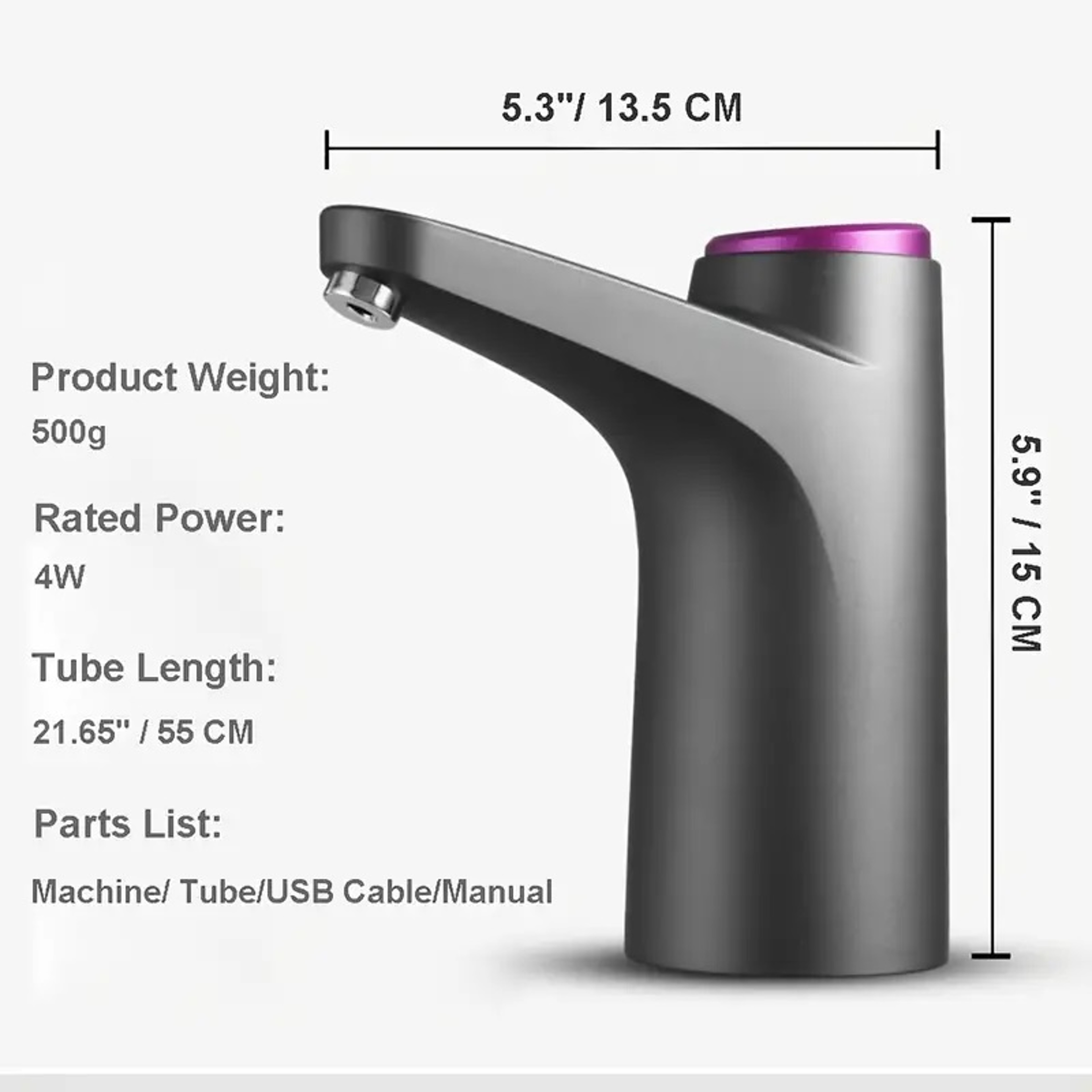 Portable 5-Gallon Water Dispenser with USB Charging, Automatic Electric Pump for Home, Office, Outdoor Use – view 3