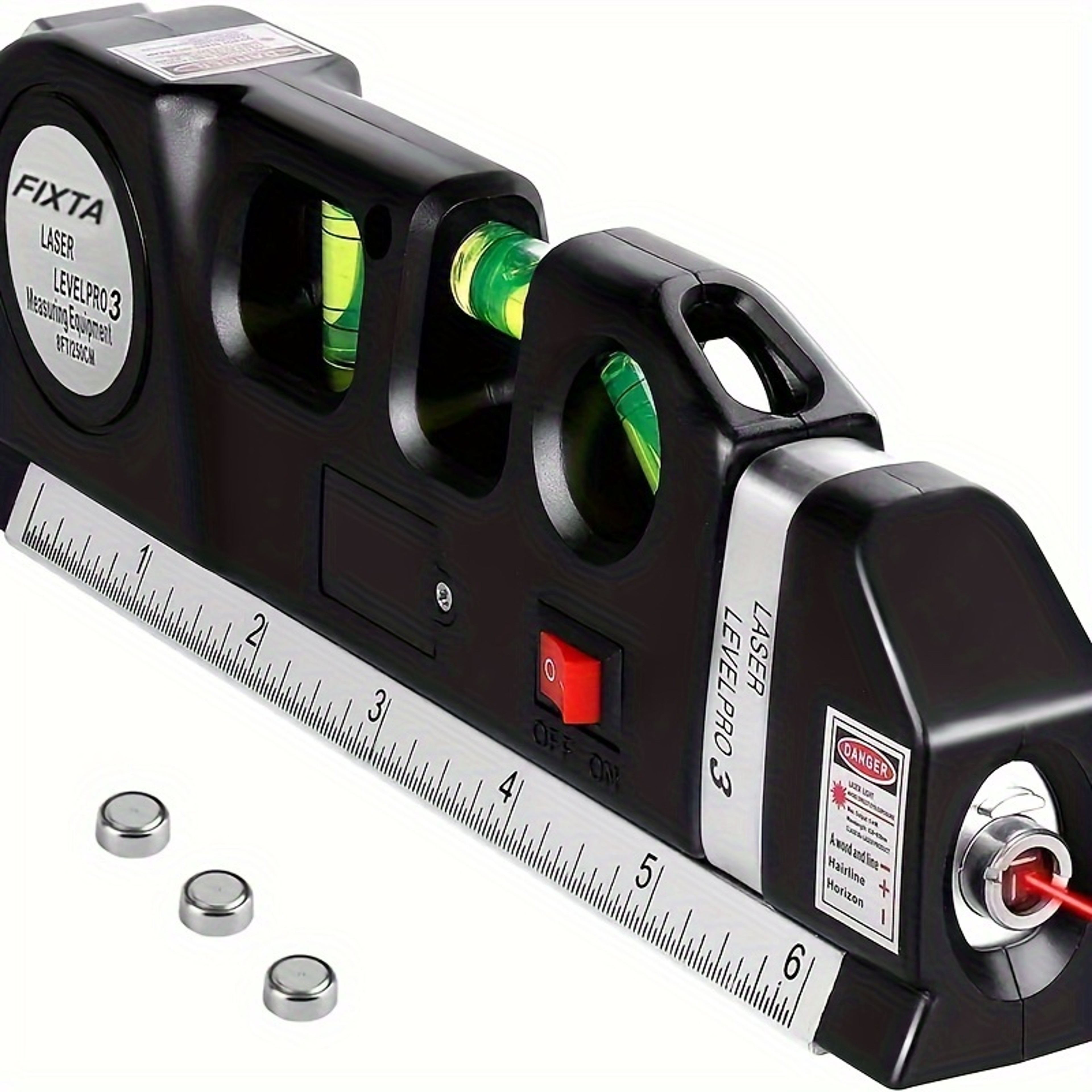 Multipurpose Laser Level Kit, Easy to Use Cross Line Laser Tool with Standard Level & Measure Tape Ruler – view 6