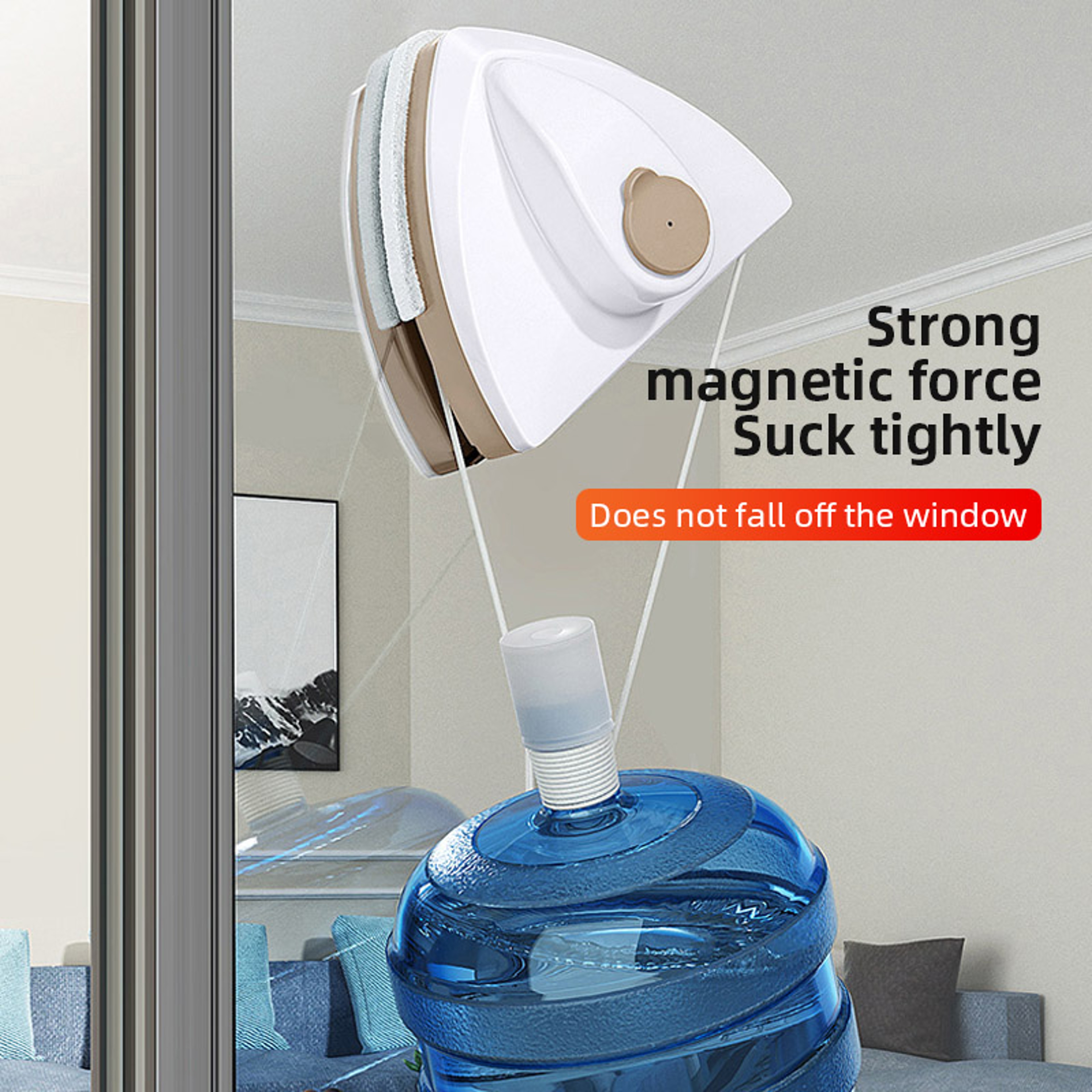 Magnetic Glass Window Cleaning Tool Water Discharge DoubleLayer Wiper Professional Household Specia 5