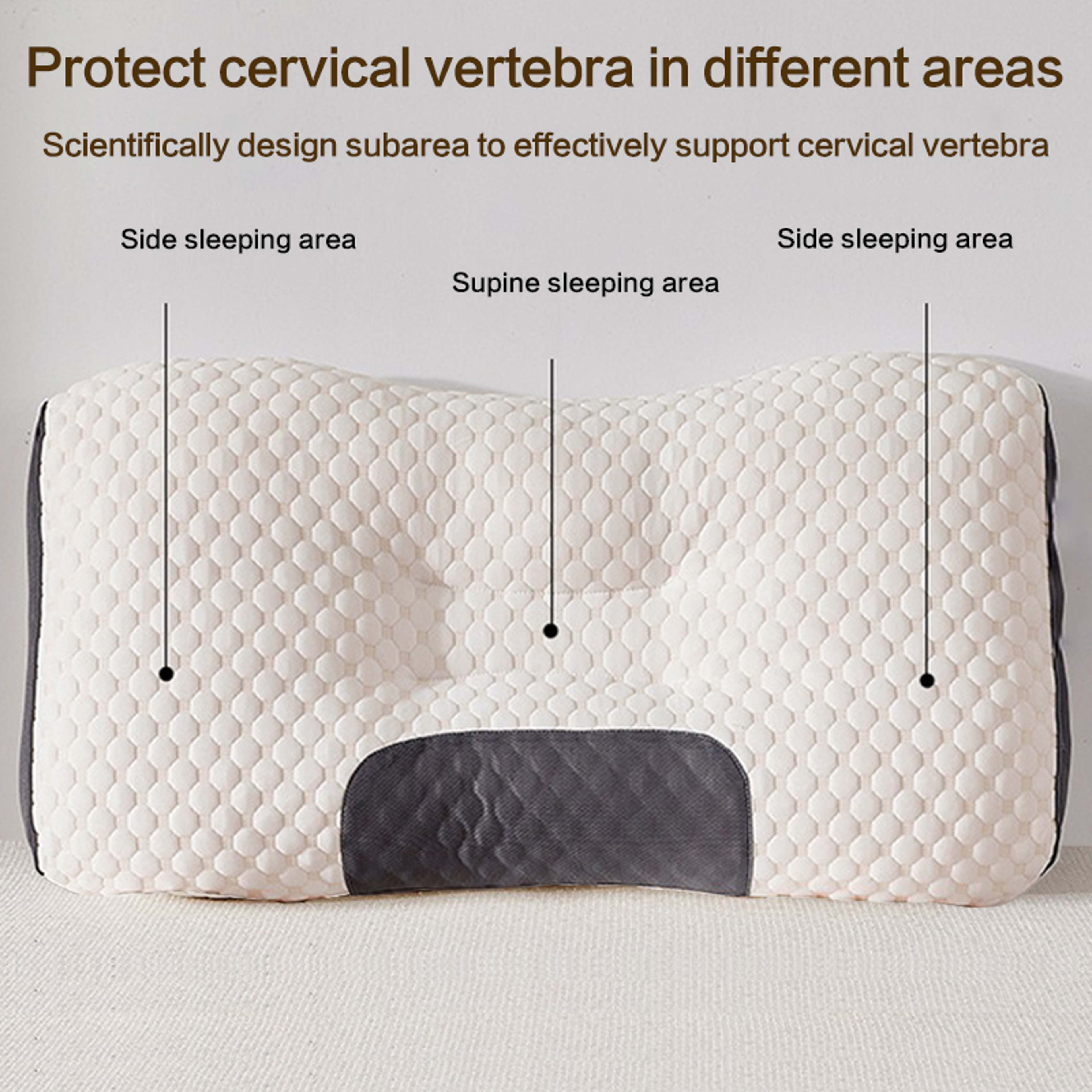Orthopedic Soybean Fiber Neck Pillow Help Sleep And Protect The Neck Household SPA Massage Pillow F 1