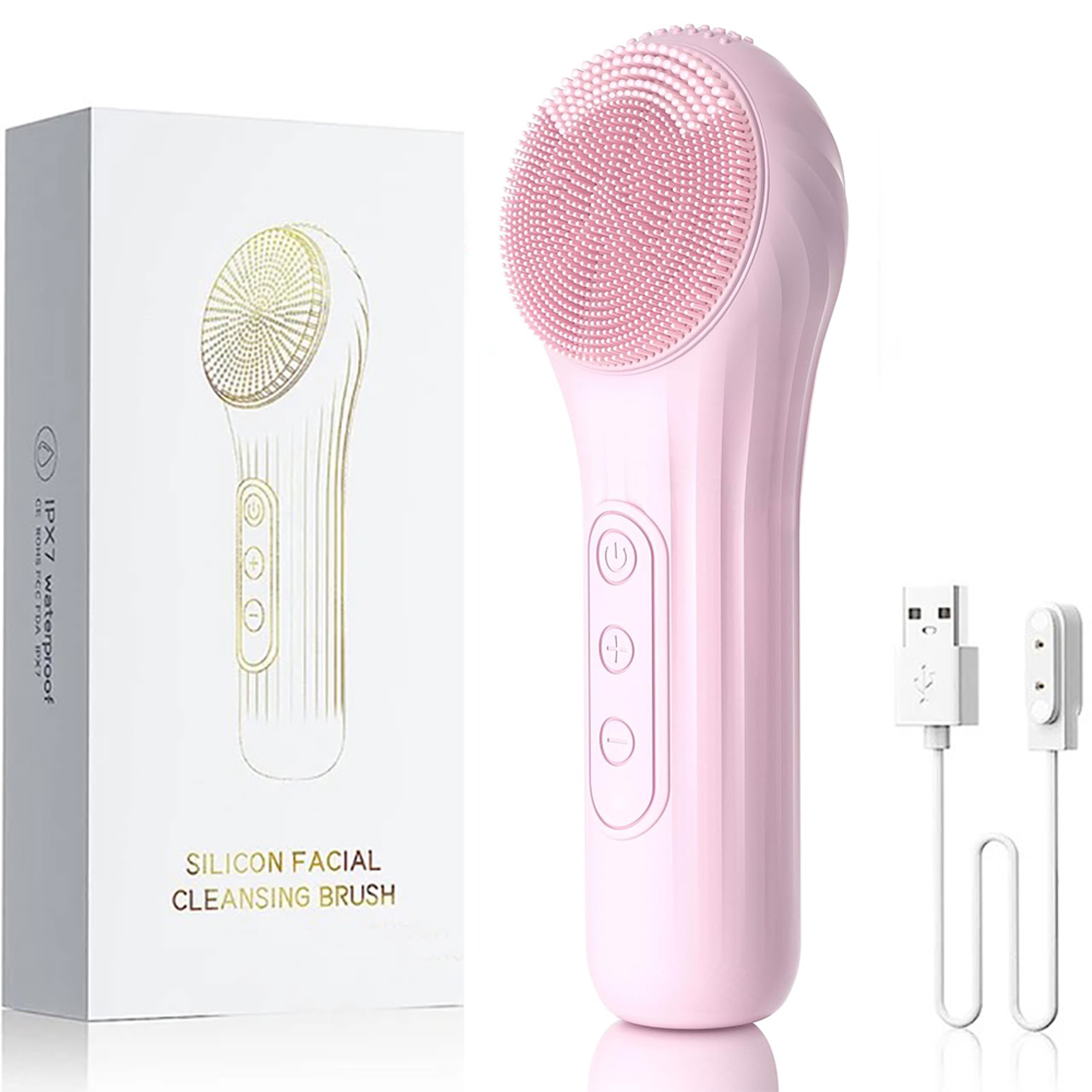 Rechargeable Sonic Waterproof Facial Cleansing Brush, Exfoliating Vibrating Scrubber & Deep Clean Face Cleaner for Skin – view 9