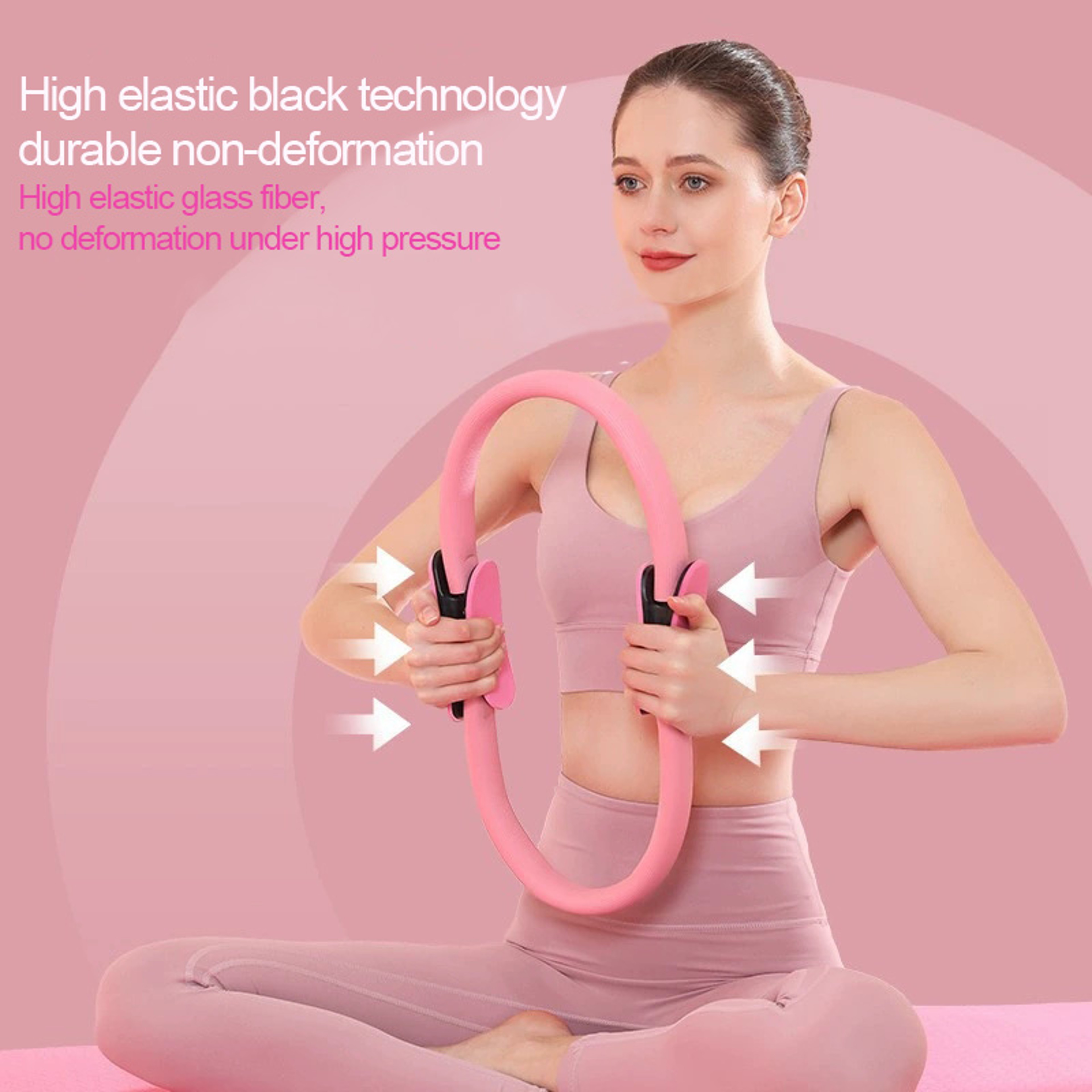 Yoga Pilates Ring Yoga Supplies Magic Ring Grip Pilates Ring For Full Body Fitness  Toning 0