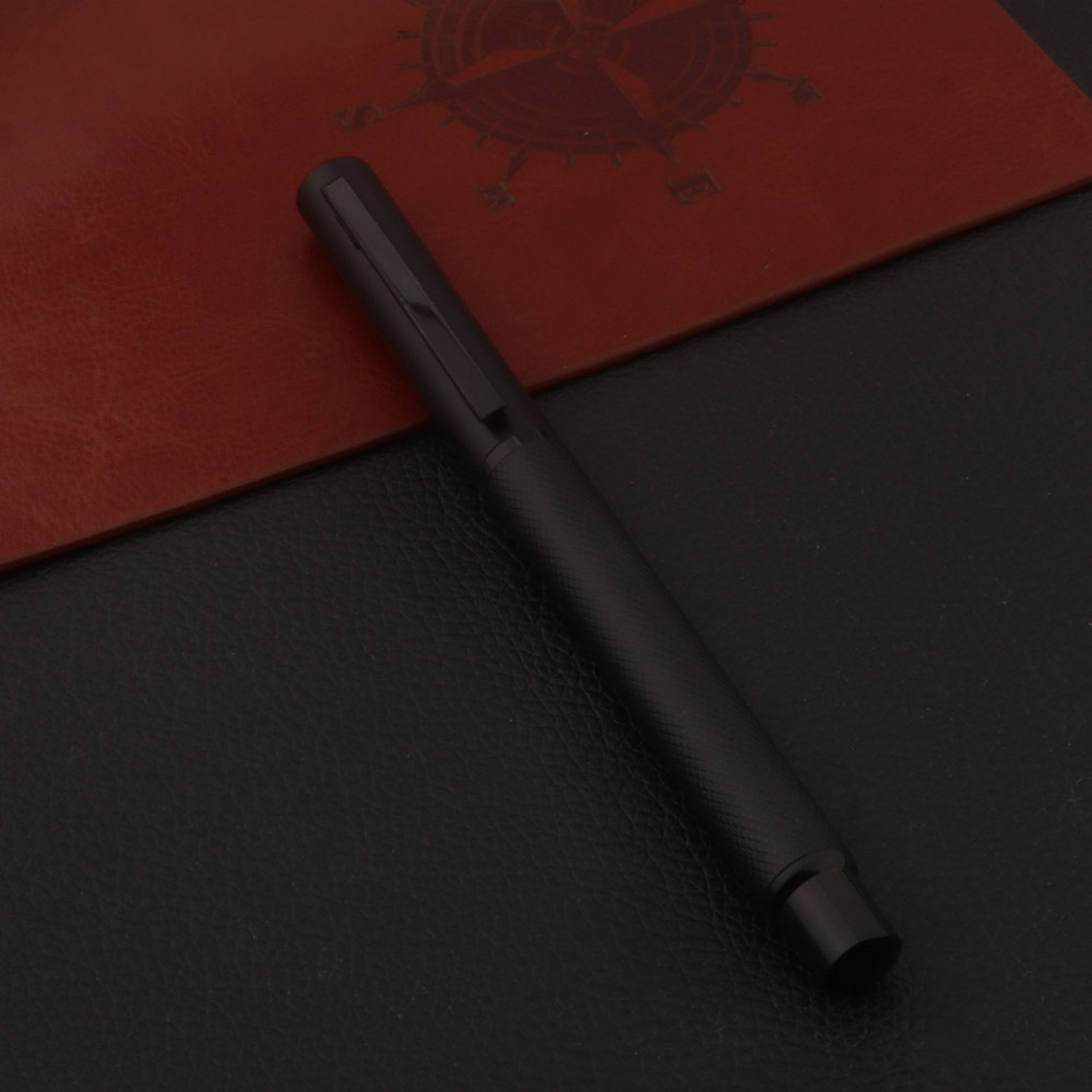 Matte Black Metal Fountain Pen with Smooth Nib, Professional Office, School Supplies & Writing Gift Pen – view 4