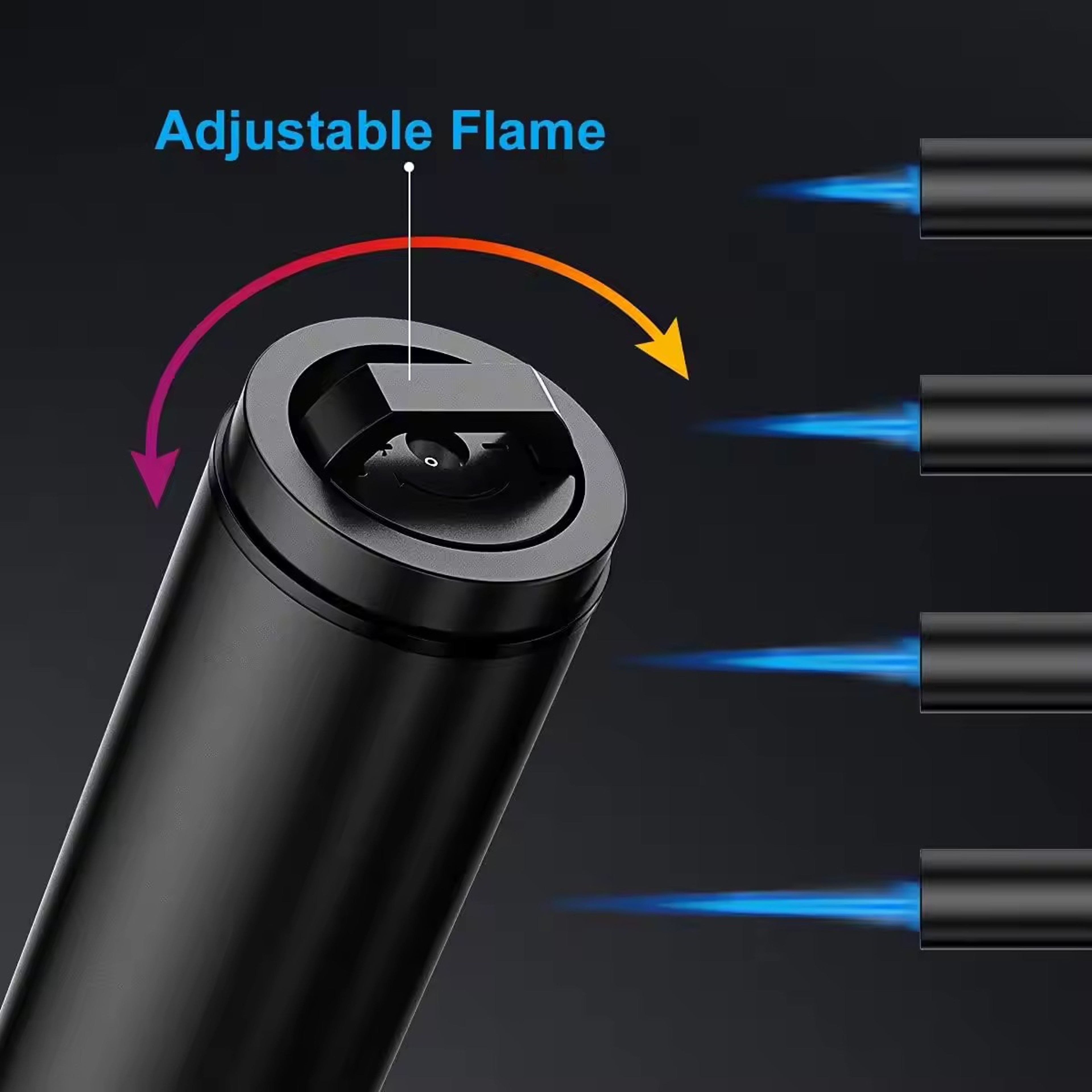 Refillable Windproof Jet Flame Torch Lighter for BBQ Camping and Candles – view 2