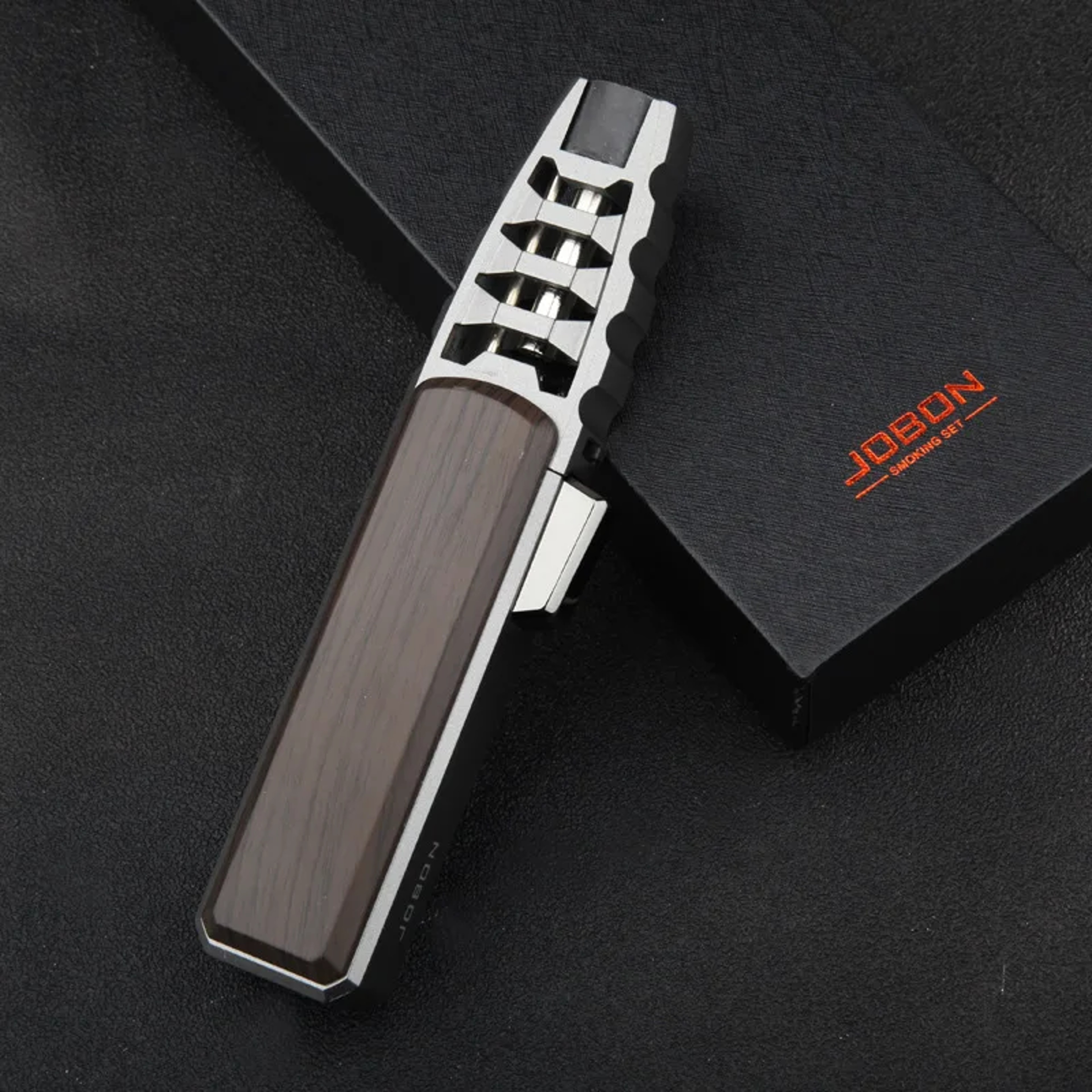 JOBON Jet Flame Pen Airbrush Butane Tube Lighter Windproof Metal Gas Kitchen BBQ  Cigar Torch 6