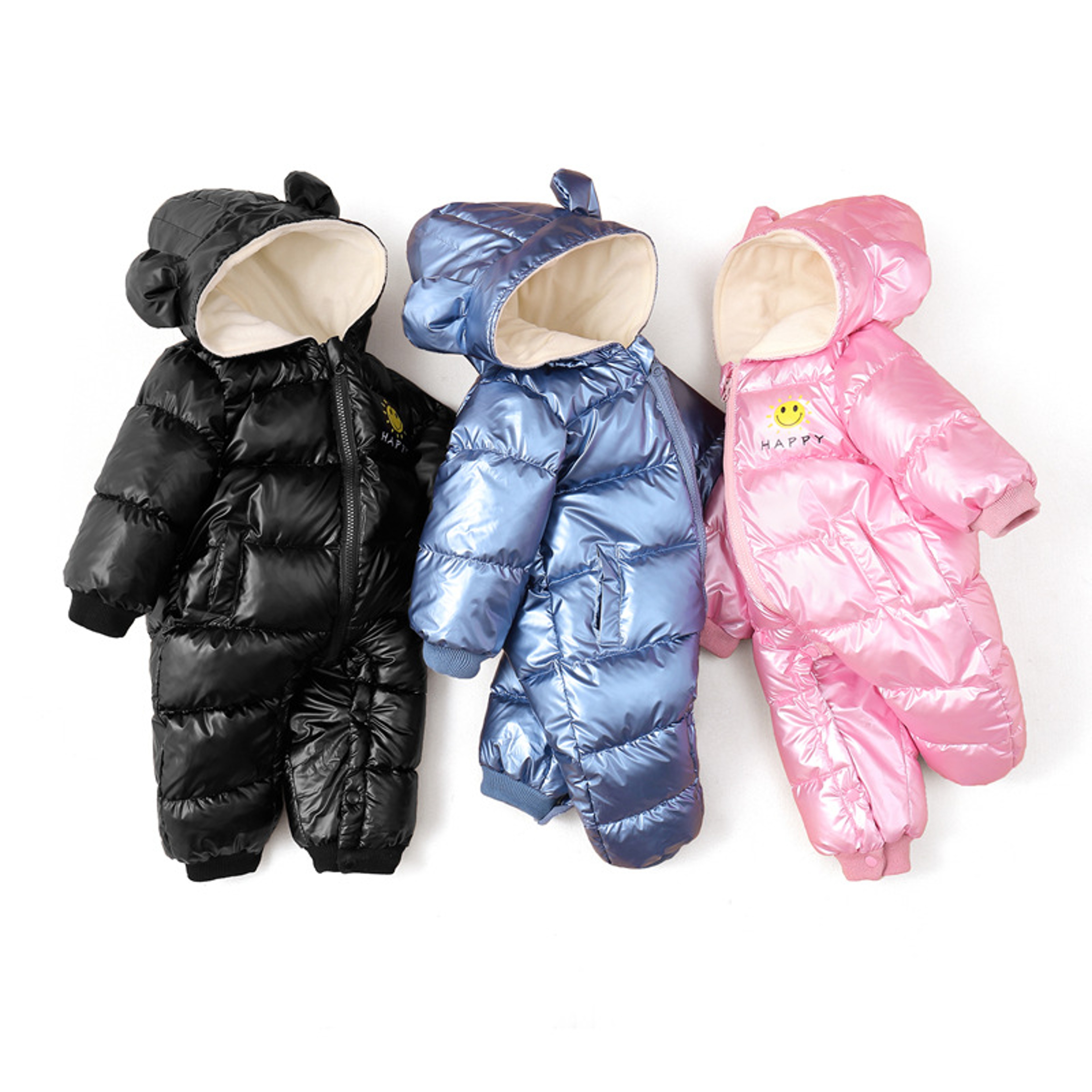 2025 Baby Winter Snowsuit Plus Velvet, Waterproof No-Wash Baby Jumpsuit Romper with Hood for Newborn Infant Boy & Girl – view 2