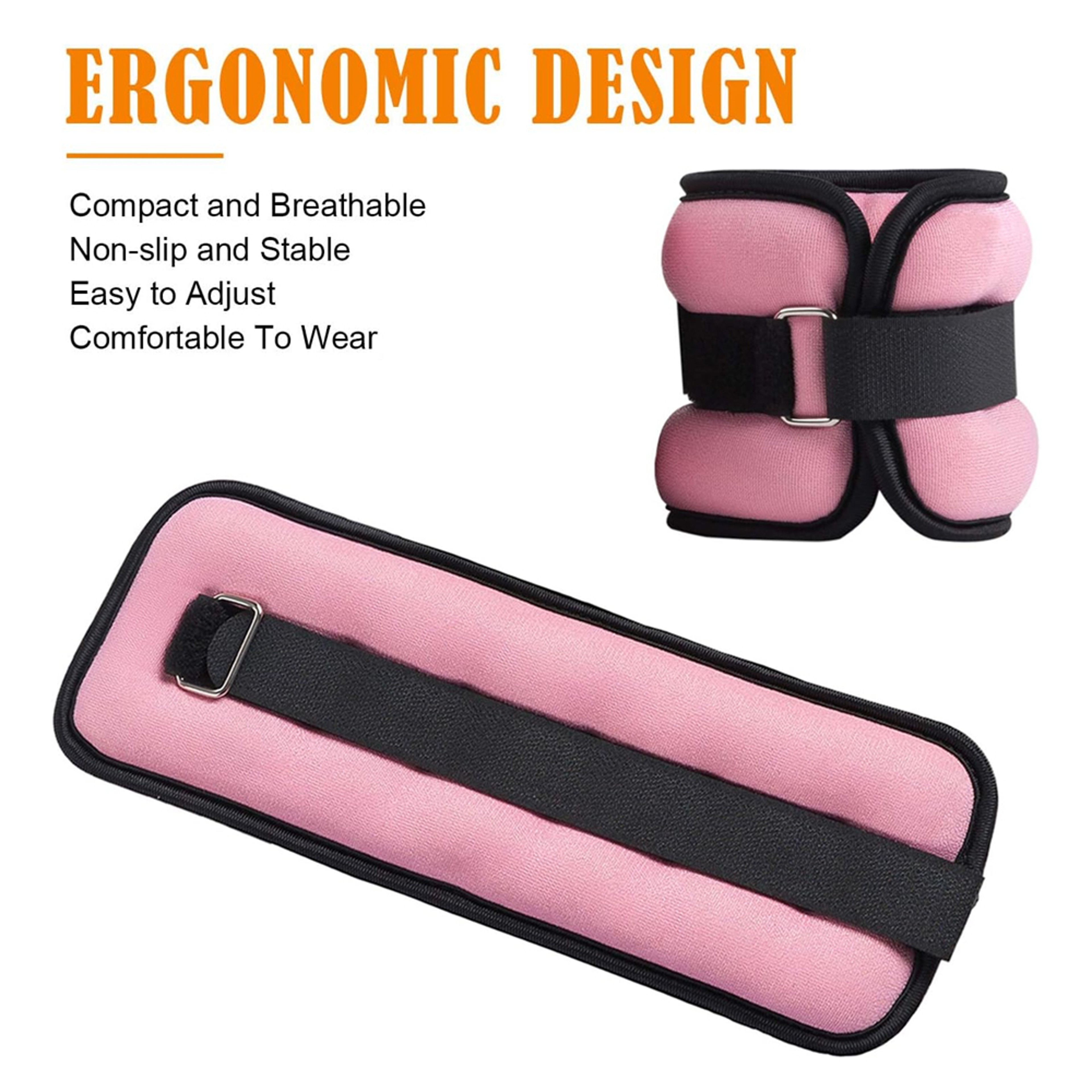 Neoprene Adjustable Ankle & Wrist Weights, Comfortable Leg Arm Straps for Fitness, Yoga, Running & Home Training – view 5