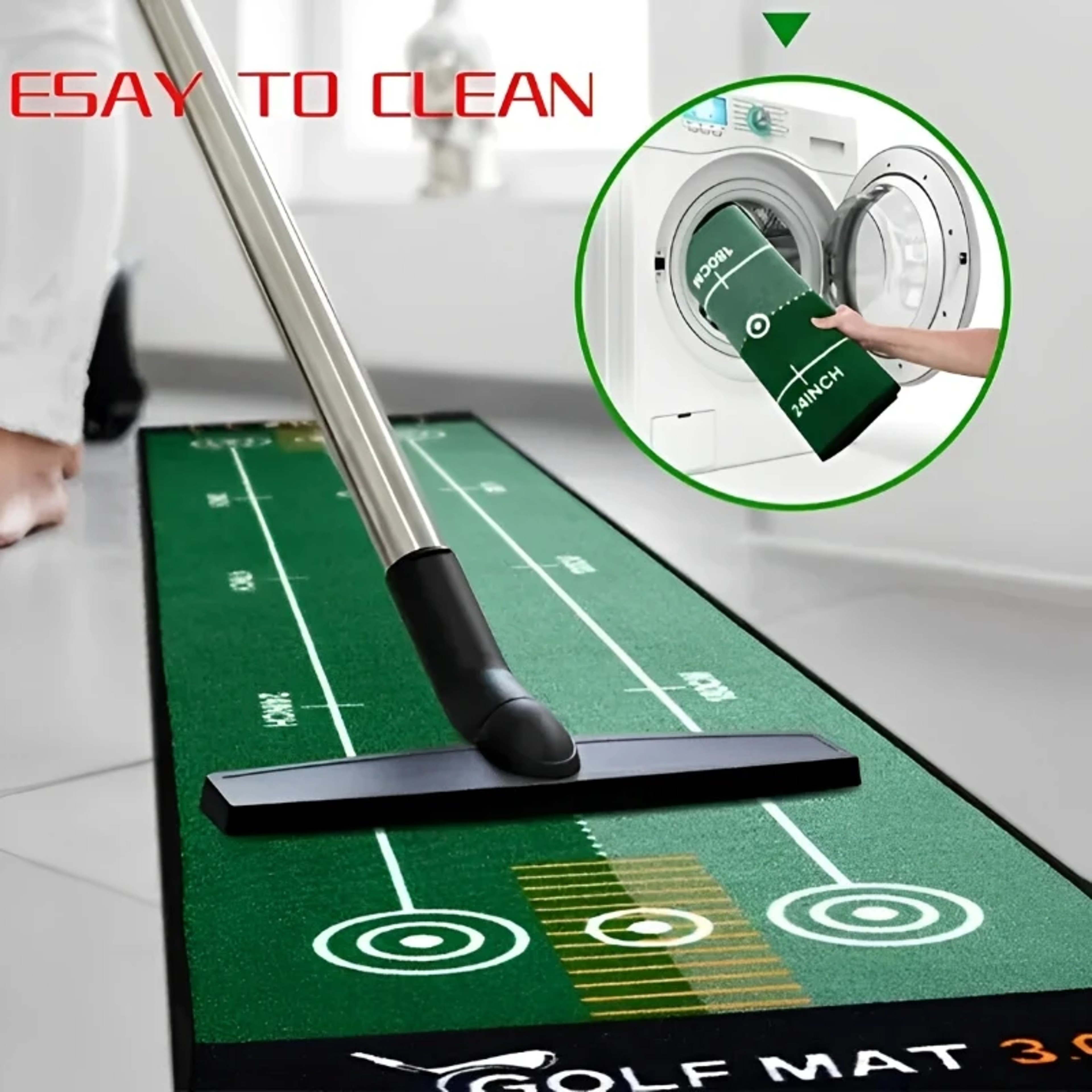 Golf Carpet Putting Mat Indoor Outdoor Training Putting Practice Golf Green Fairway Pad Washable Anti-Slip – view 4