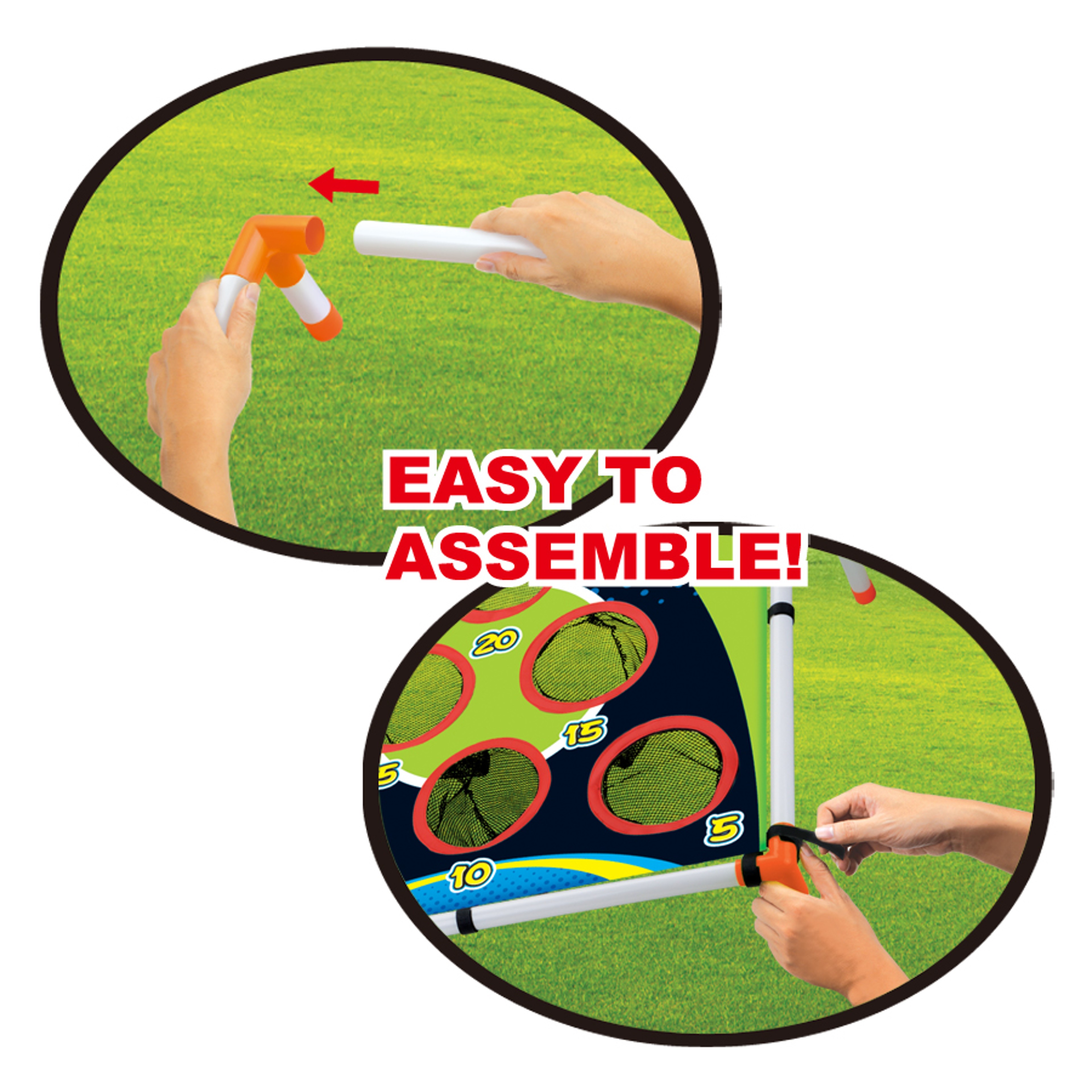 Easy Assemble Portable Cornhole Throwing Circle Ferrule Board Set, Outdoor Yard Toss Game Toy for Kids & Adults – view 5