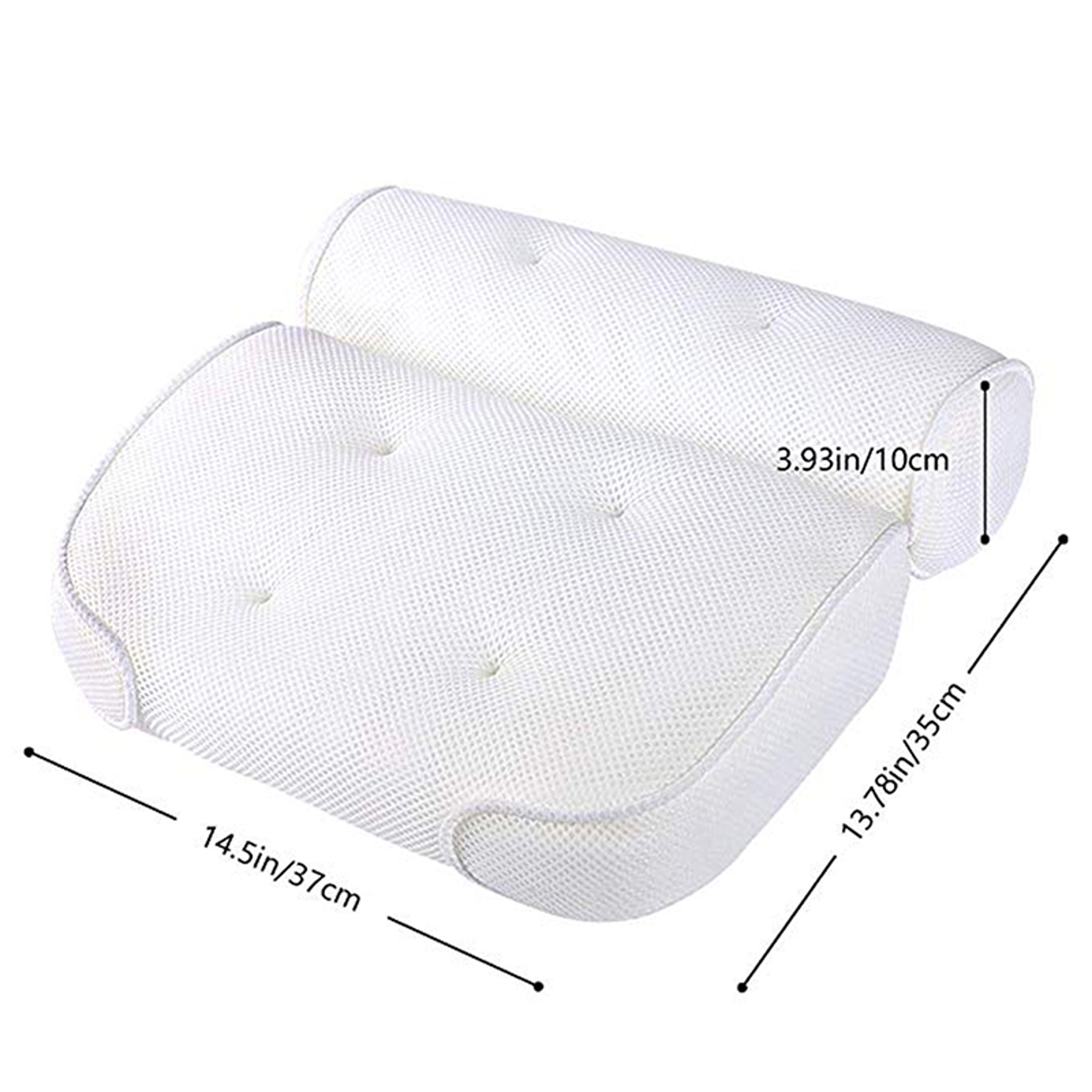 Luxury Bath Pillow for Tub Neck and Back Support, Air Mesh Spa Bathtub Pillow with Suction Cups for Ultimate Comfort – view 2