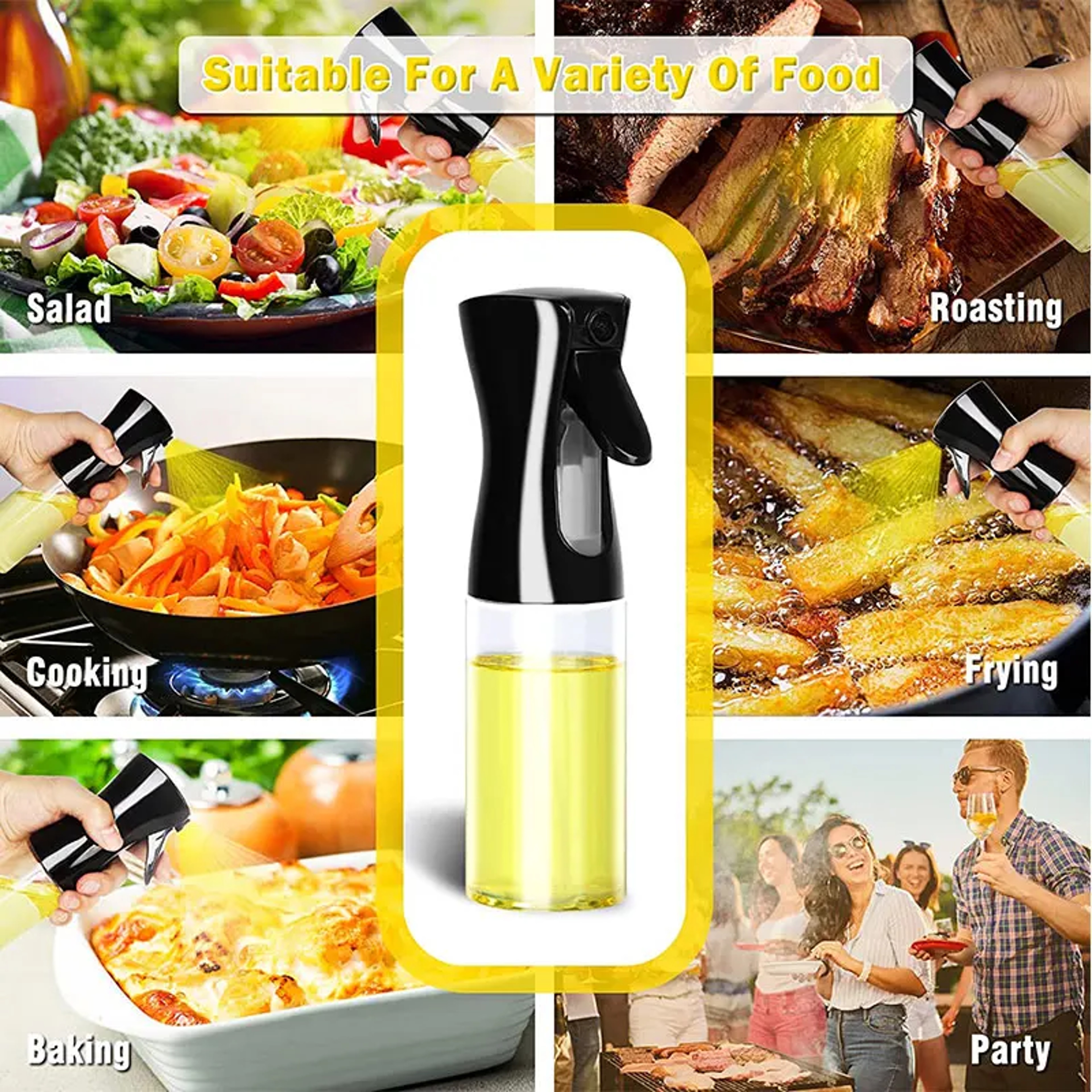 Olive Oil Spray Bottle Acid Sprayer For Kitchen BBQ Baking  Cooking Reusable Oil Dispenser Nebulize 4
