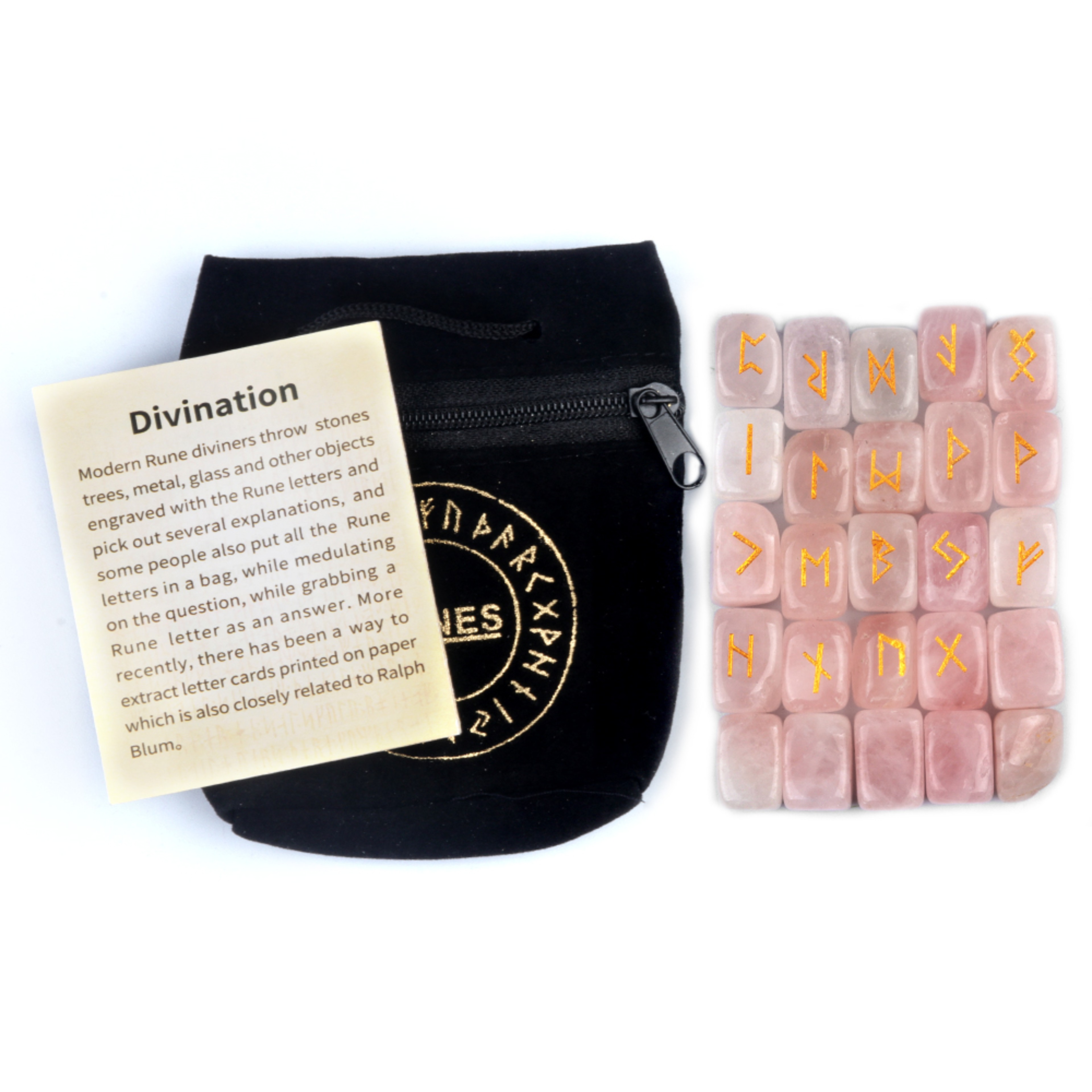 Rune Engraved Healing Stones, Natural Rune Stones Energy Stones for Divination, Fortune-telling & Spiritual Energy Work – view 16