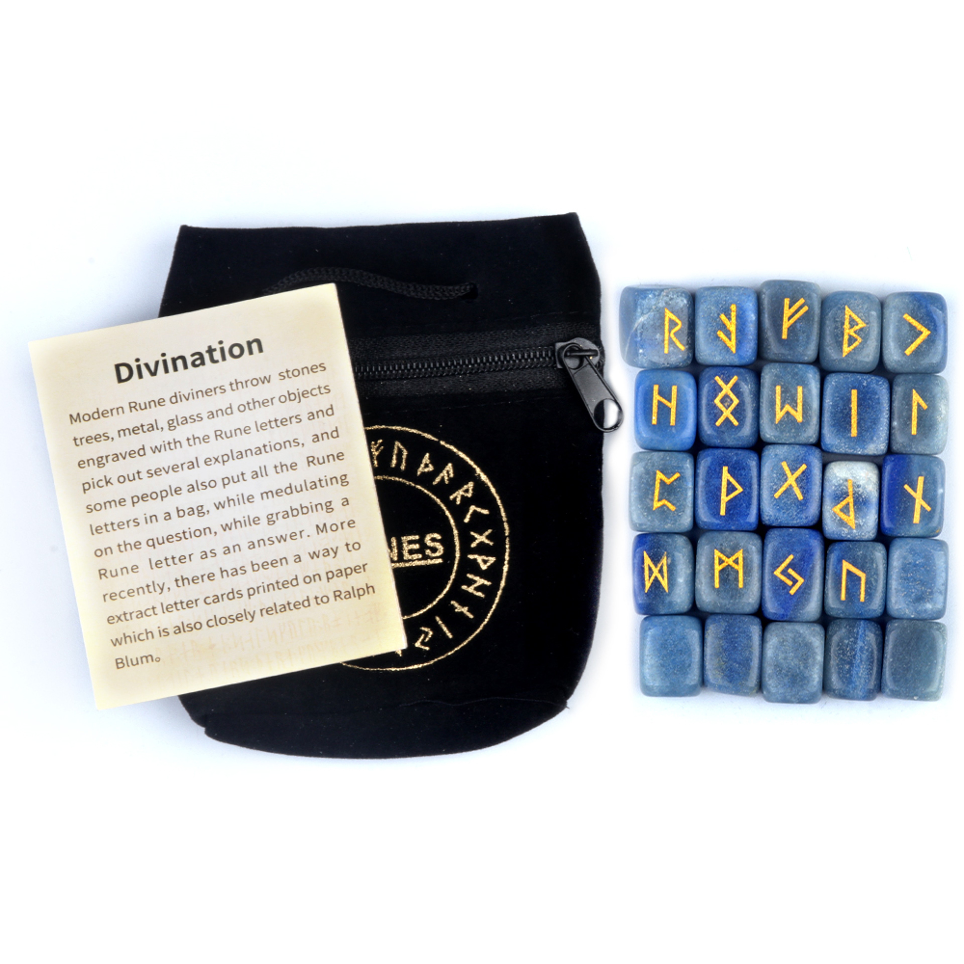 Rune Engraved Healing Stones, Natural Rune Stones Energy Stones for Divination, Fortune-telling & Spiritual Energy Work – view 18