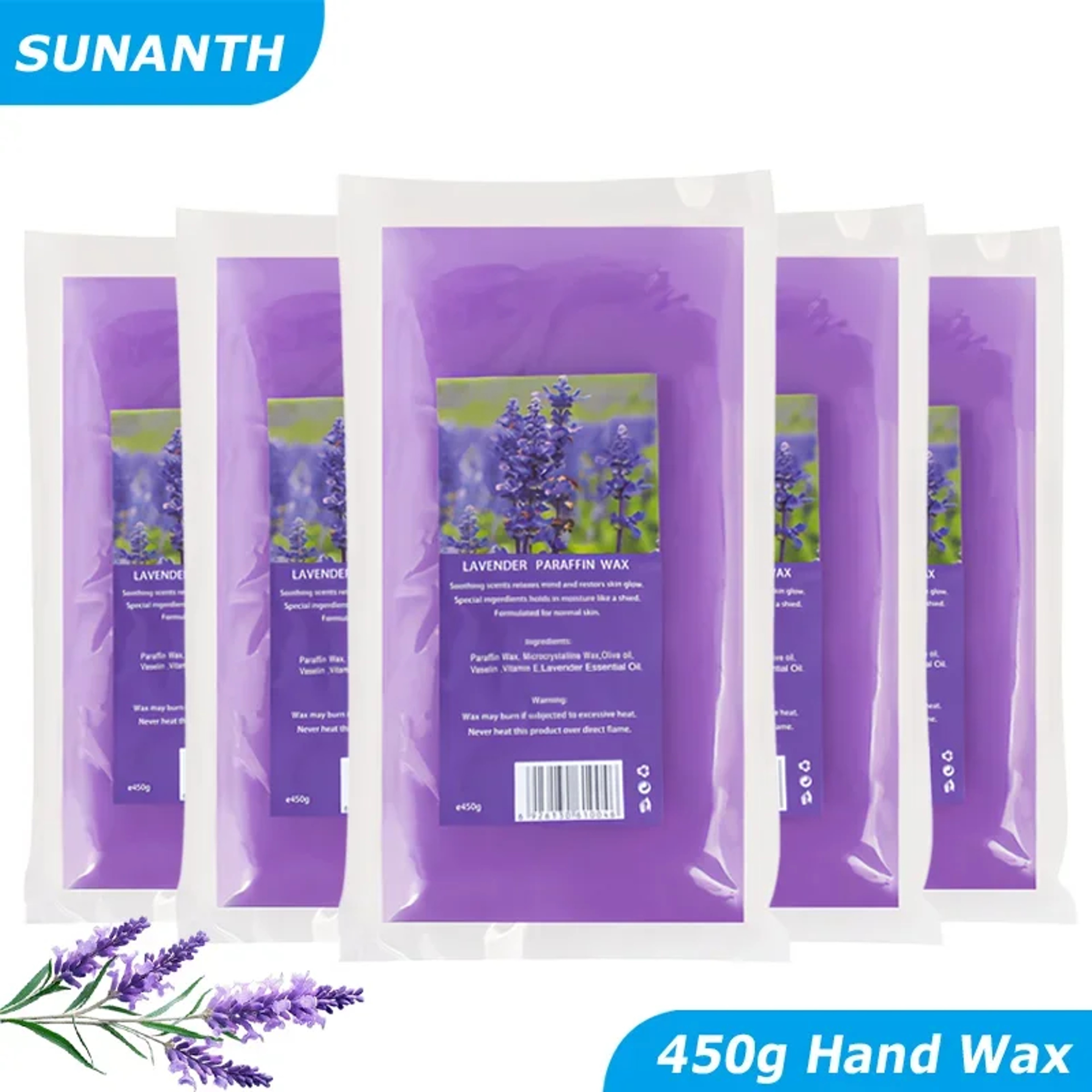 Professional Paraffin Wax Refill, 200g 450g Spa Moisturizing Hand Foot Care Beauty Wax, for Wax Heater Machine, Softens – view 1