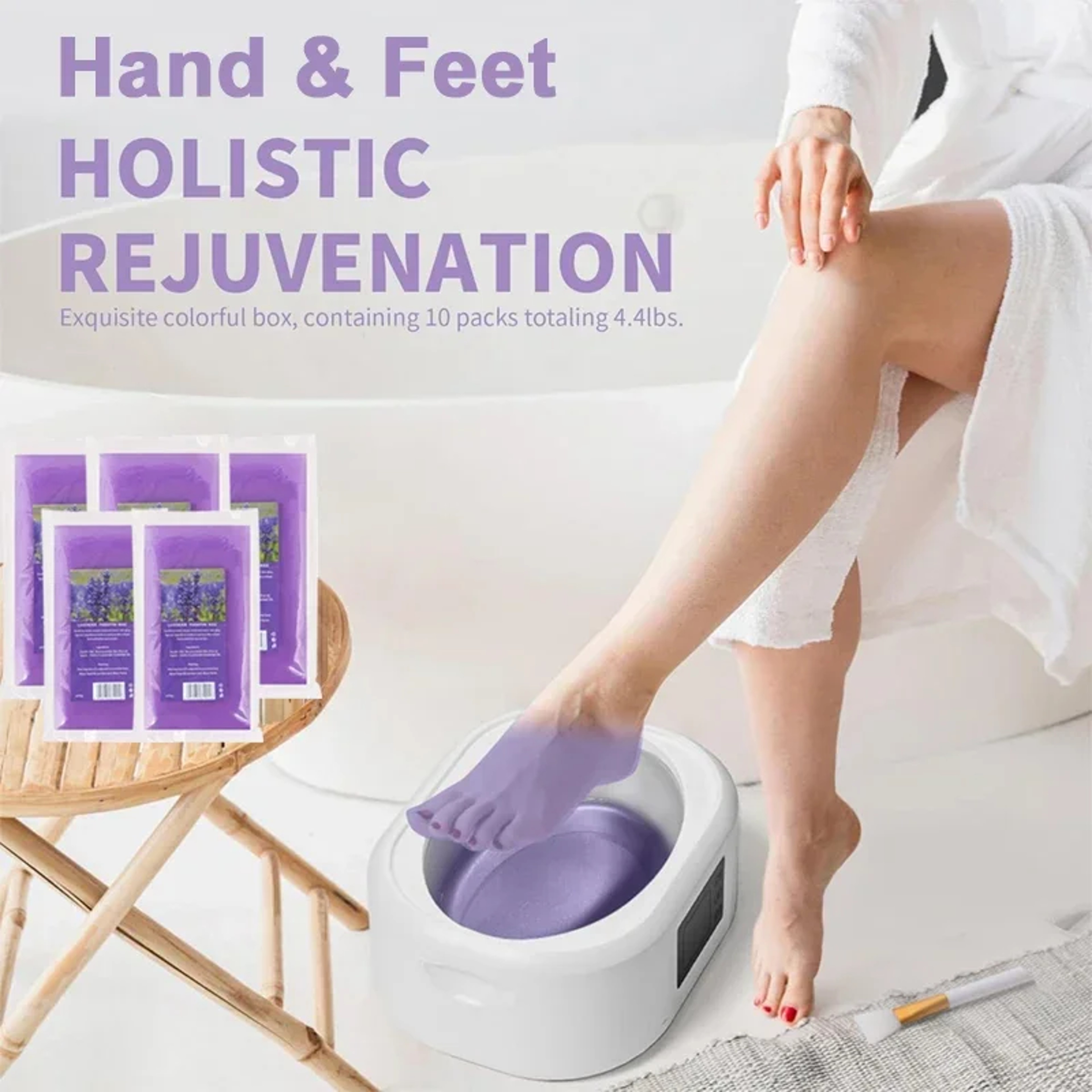 Professional Paraffin Wax Refill, 200g 450g Spa Moisturizing Hand Foot Care Beauty Wax, for Wax Heater Machine, Softens – view 3