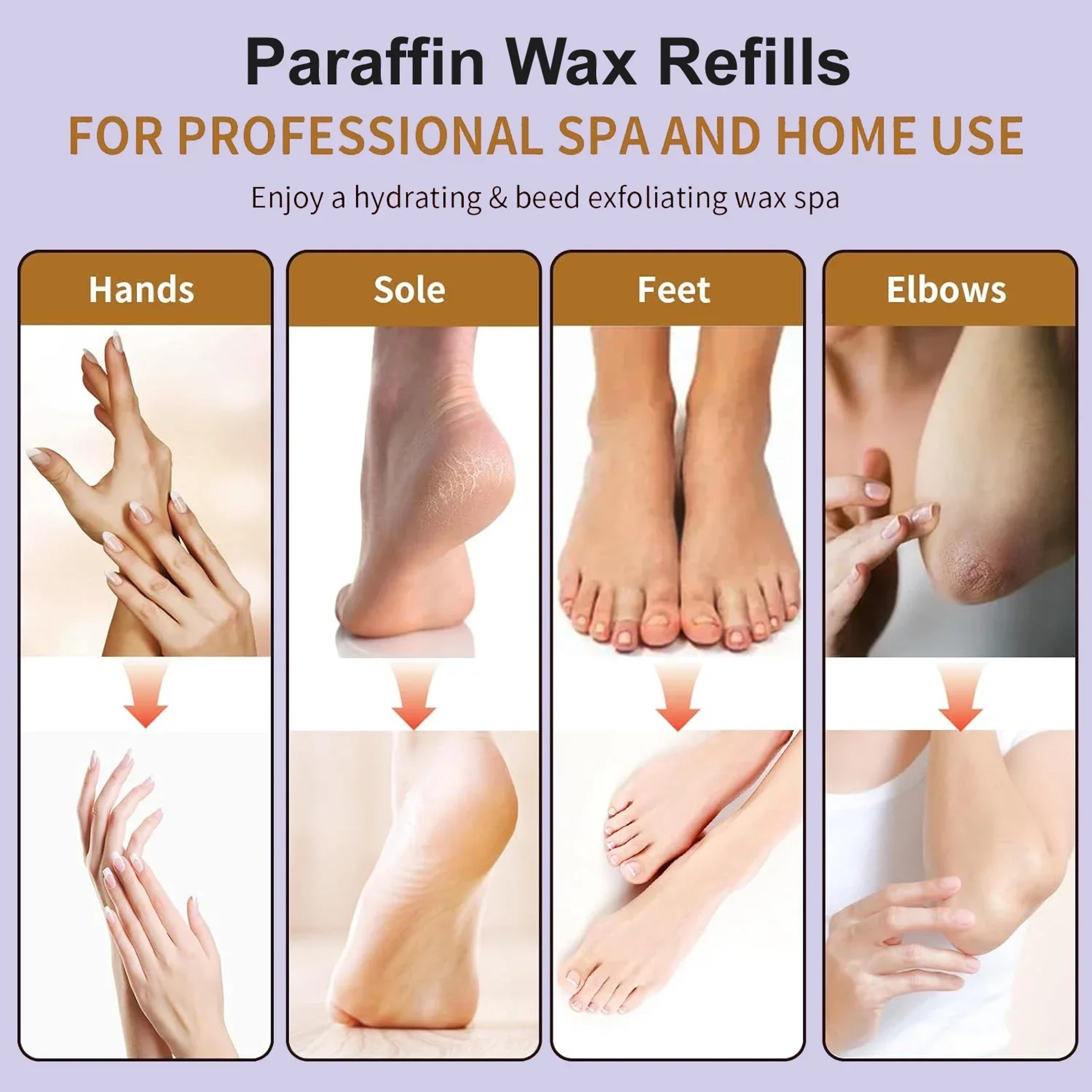 Professional Paraffin Wax Refill, 200g 450g Spa Moisturizing Hand Foot Care Beauty Wax, for Wax Heater Machine, Softens – view 5