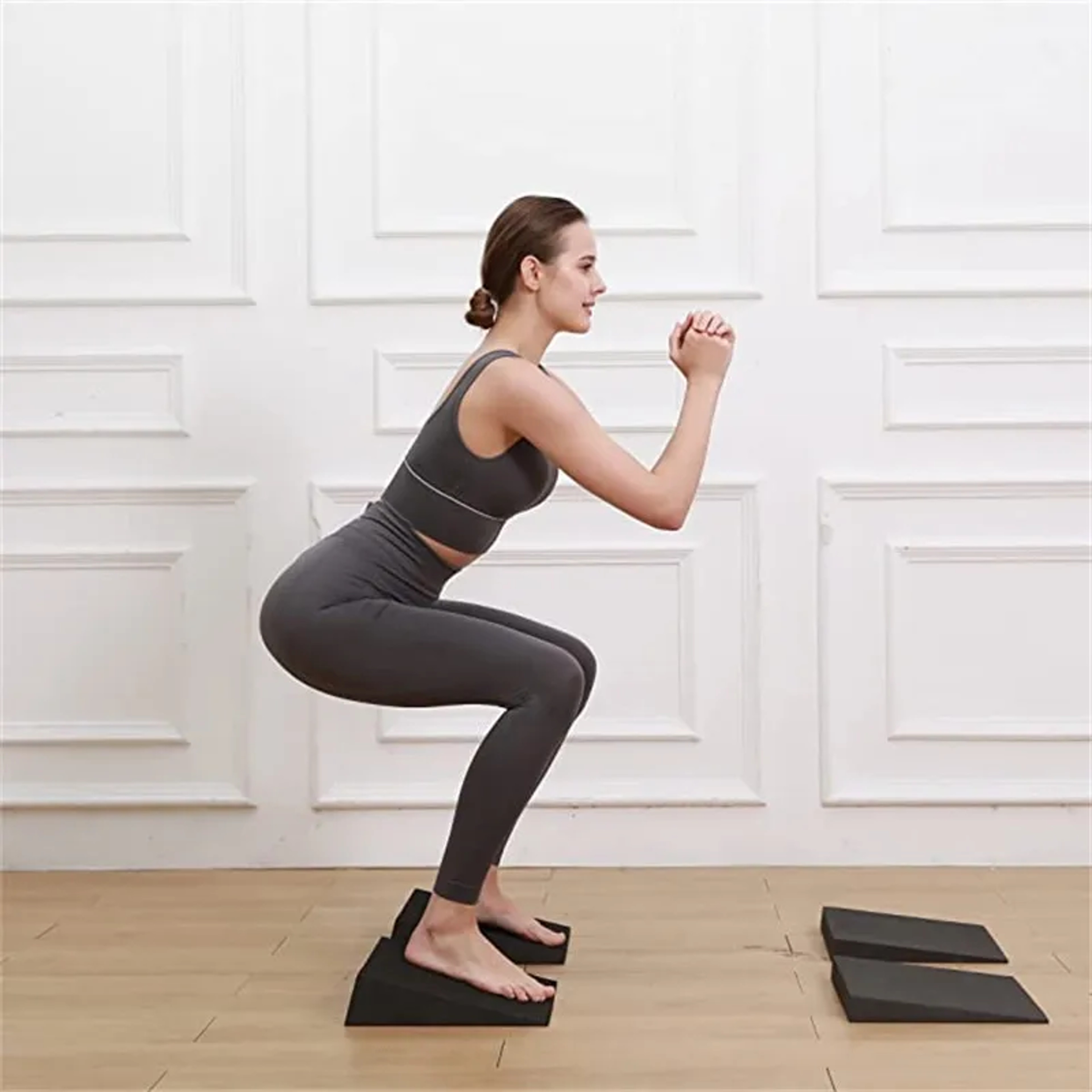 EVA Yoga Foam Wedge Slont Boards Stretch Block to Improve Lower Leg Strength, Stability Training & Fitness Tools – view 2