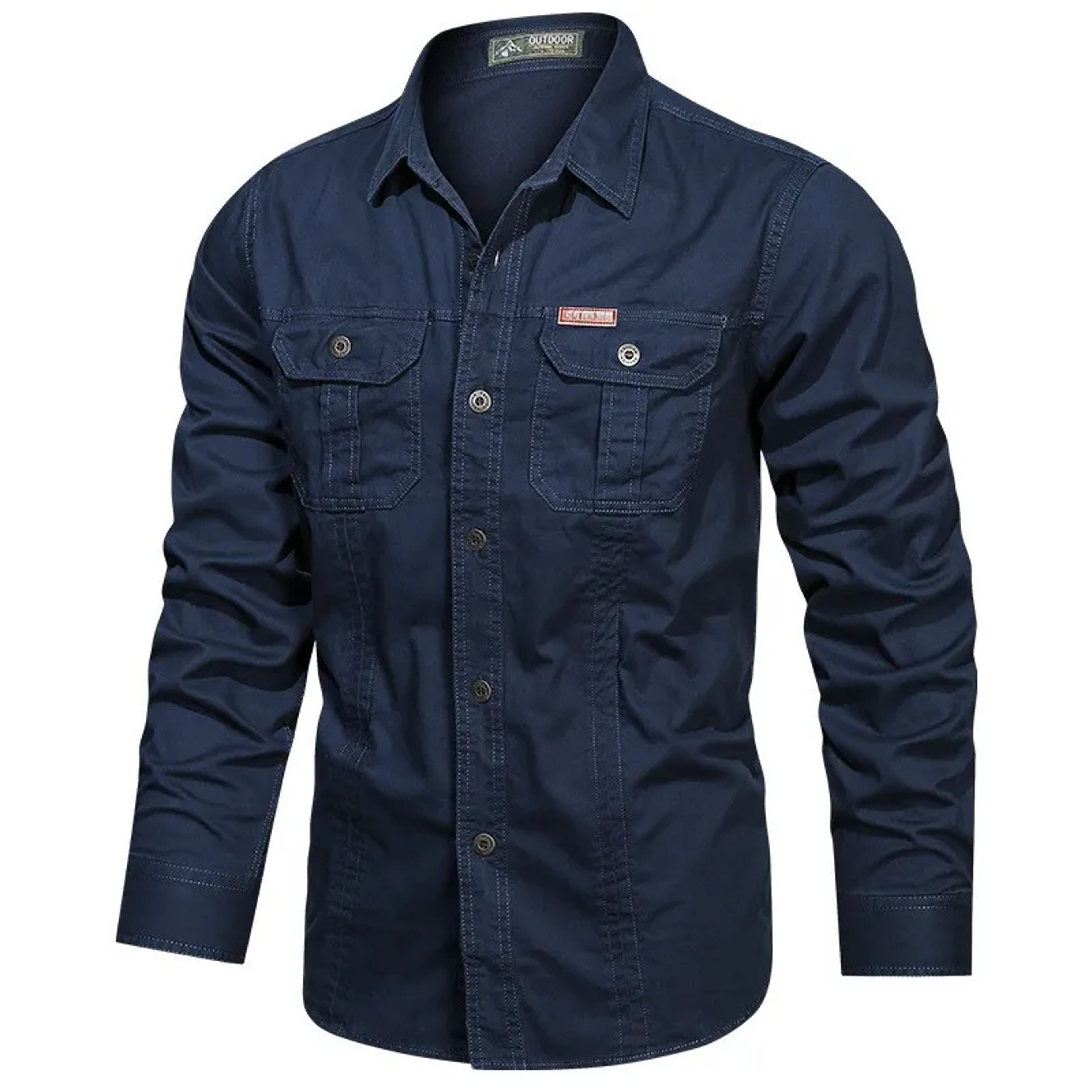 Mens Long Sleeve Casual Shirt, Premium Cotton Overshirt for Spring and Autumn, High Quality Brand Clothing for Work – view 8