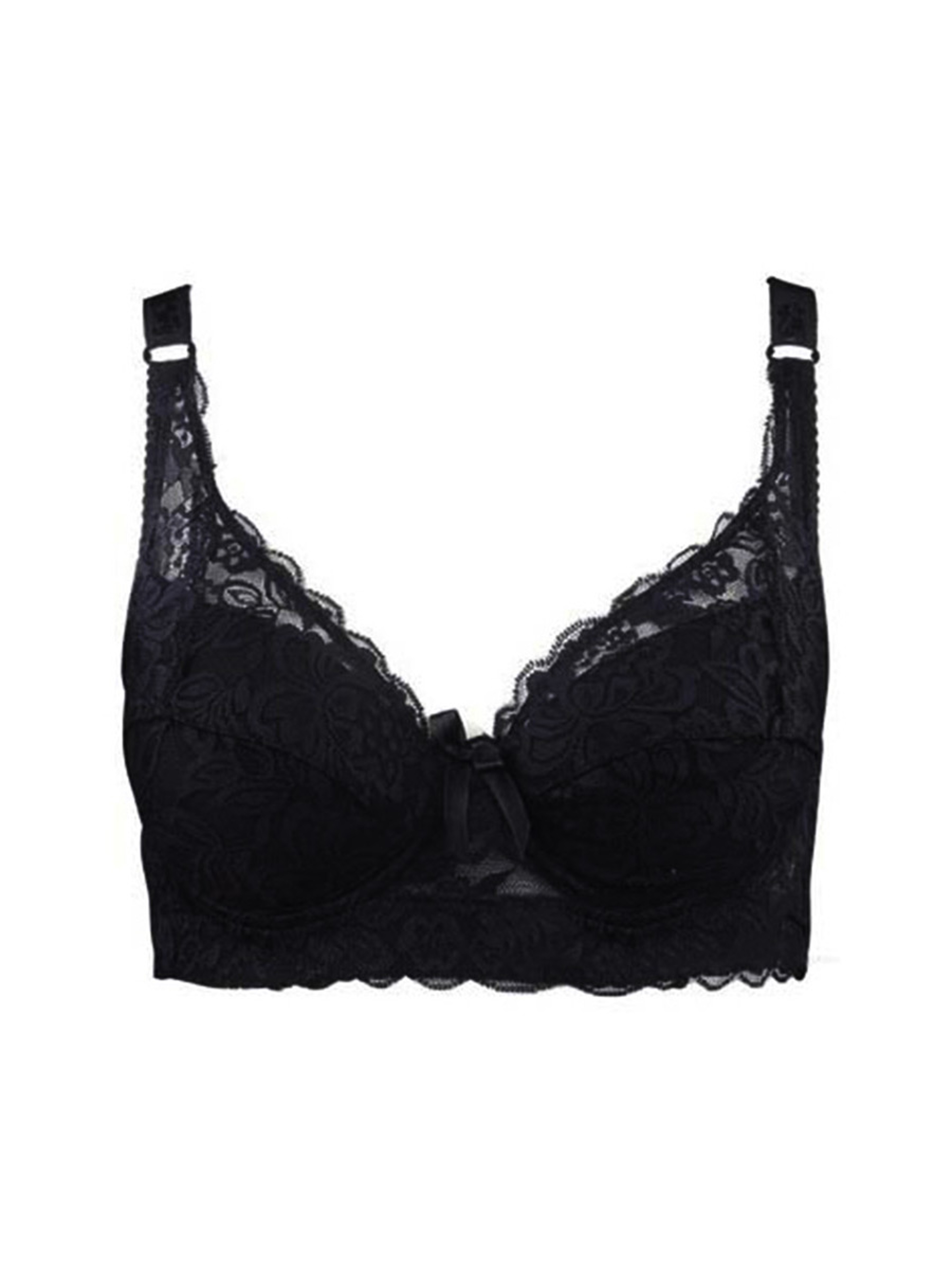 Plus Size Wireless Bra, Full Cup Coverage, Adjustable Lace, Womens Thin Underwear – view 7