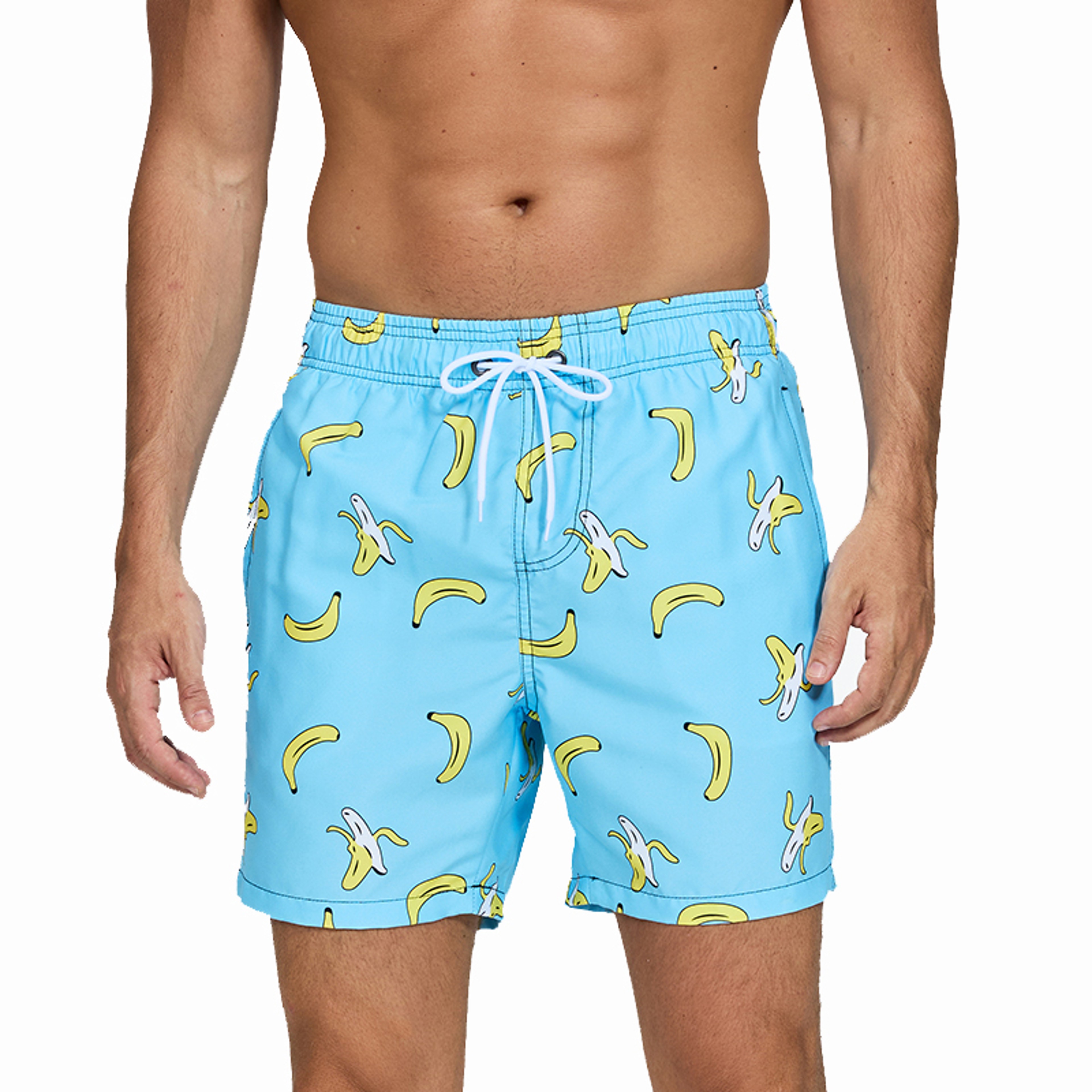 Mens Beach Shorts Summer Surf Swimwear Fitness Workout Trunks With Pockets Sportswear Pants 7