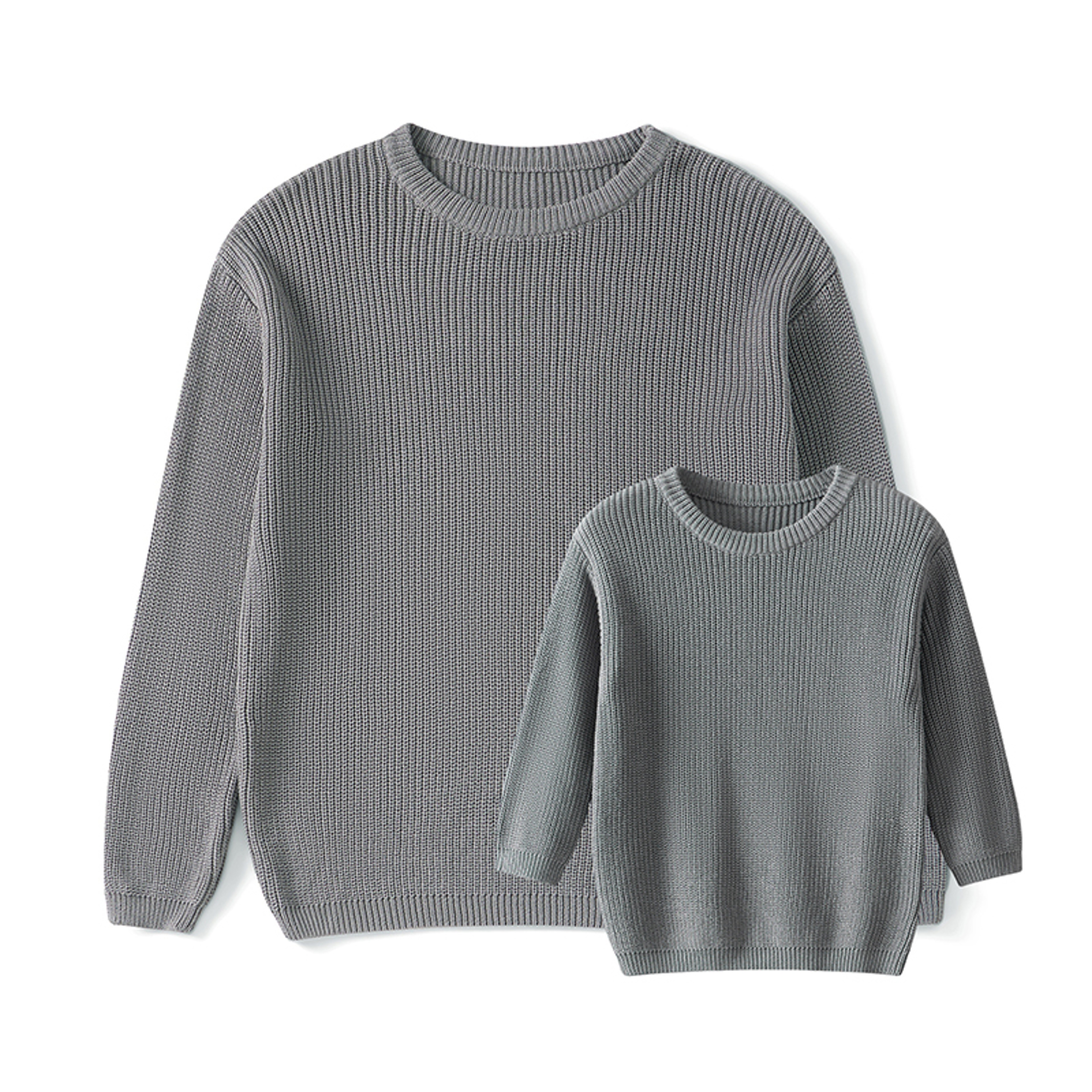 Sweaters, Chunky Knit Ribbed Tops, Solid Color Long Sleeve Round Neck, Autumn Winter Fashion – view 12