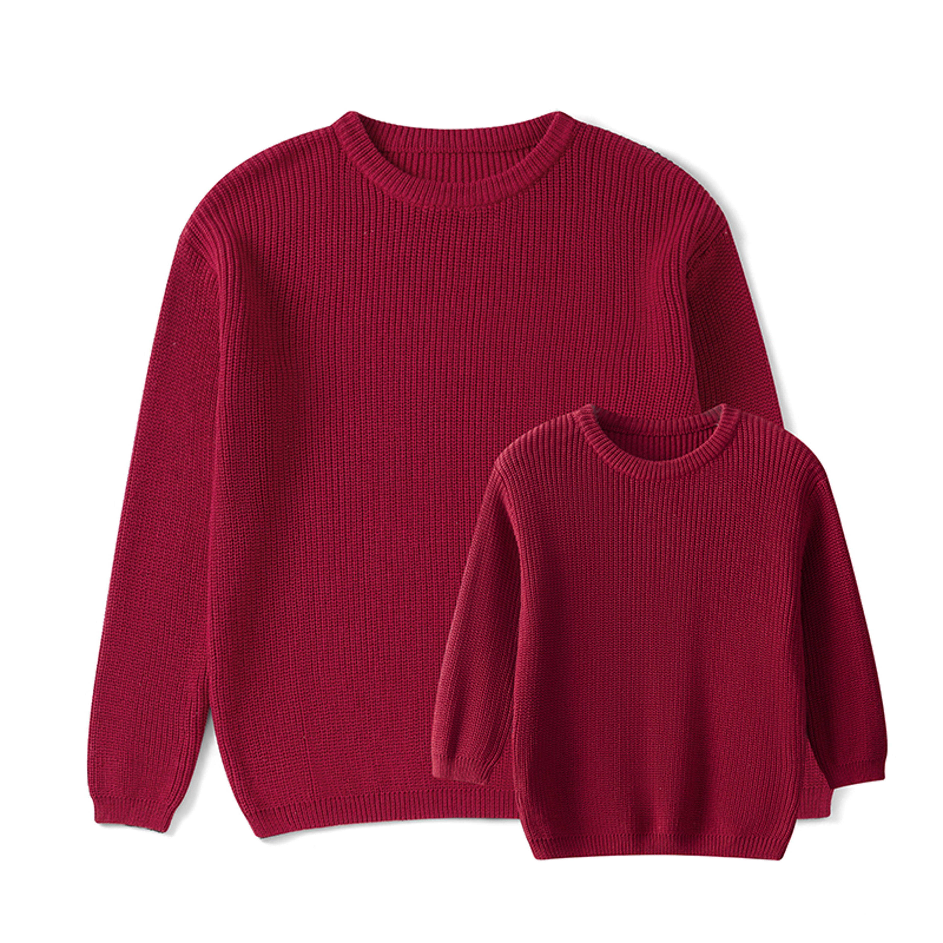 Sweaters, Chunky Knit Ribbed Tops, Solid Color Long Sleeve Round Neck, Autumn Winter Fashion – view 15
