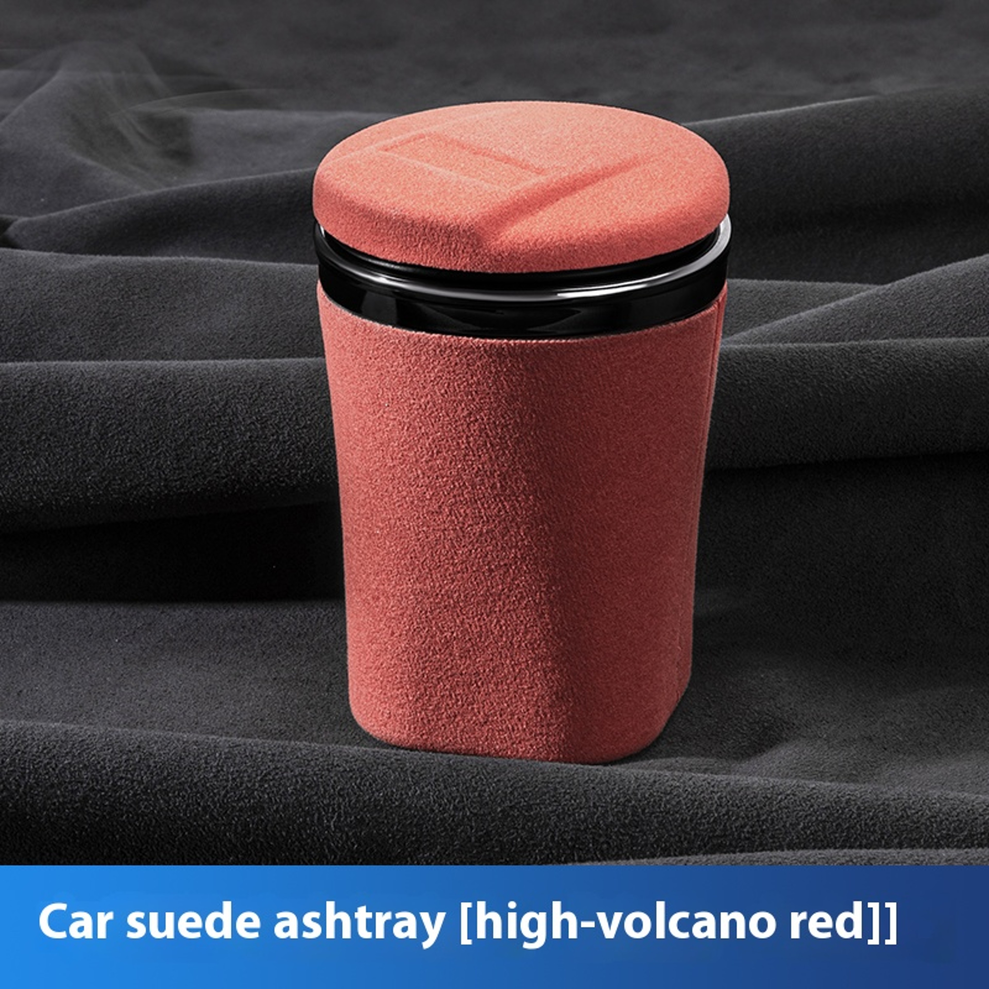 Universal Leather Car Ashtray, with LED Light and Ceramic Liner, for a Simple Light Luxury Feel – view 7