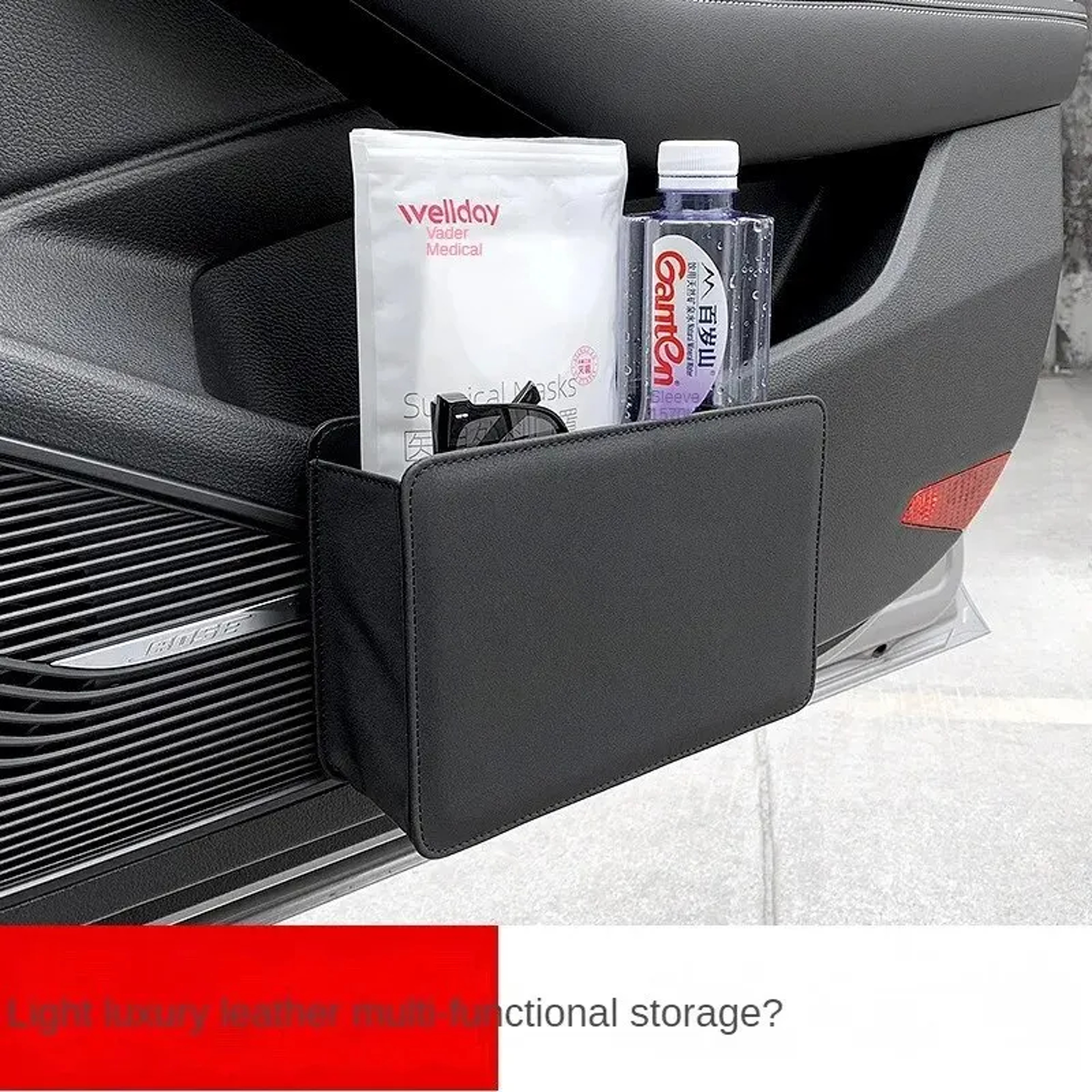 Foldable Car Trash Can, and Car Door Storage Box, Seat Back Hanging Organizer for Auto Interior – view 4