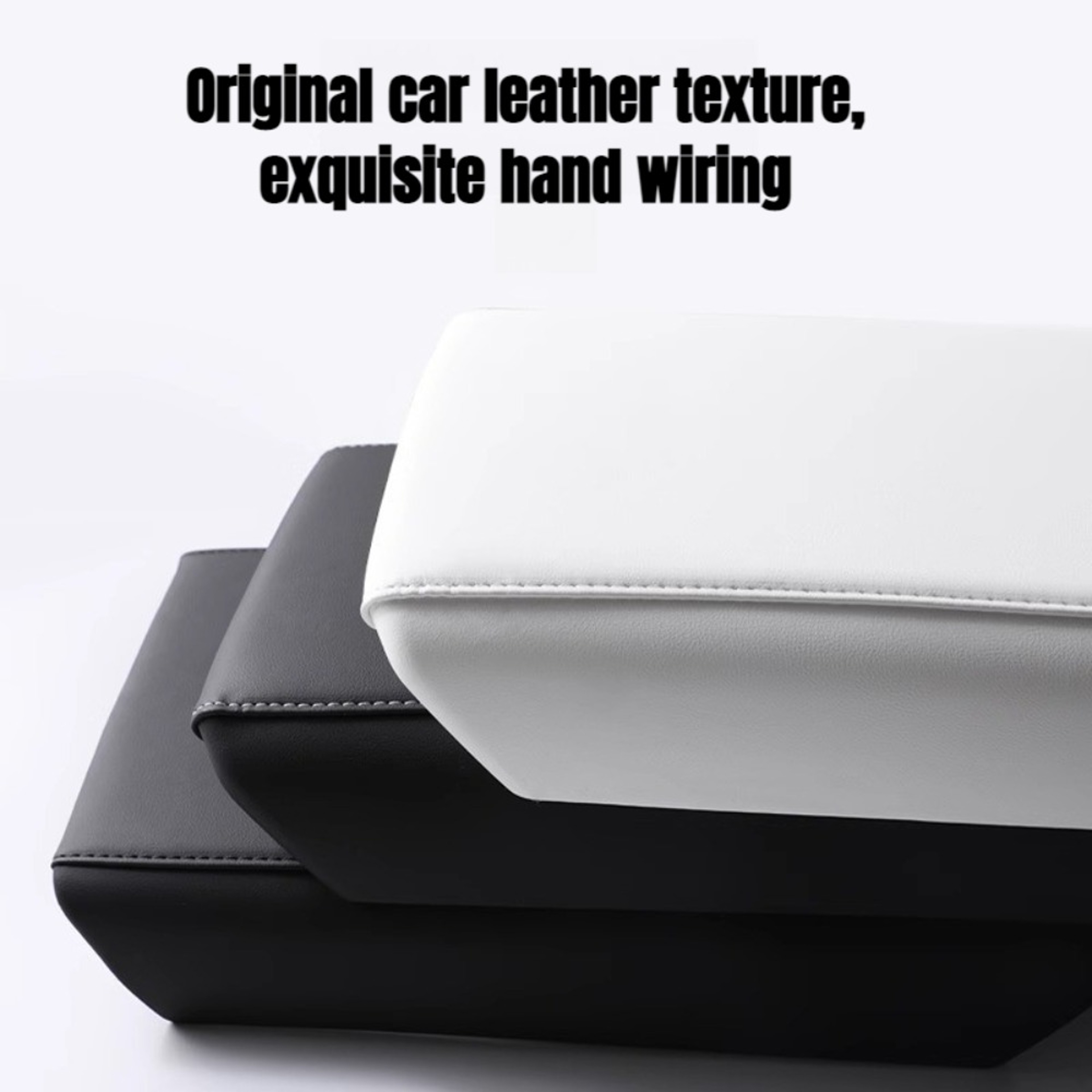 Tesla Model Y Armrest Box Cover, Leather and ABS Protective Lid, Highland and Juniper, Center Console Accessory – view 3